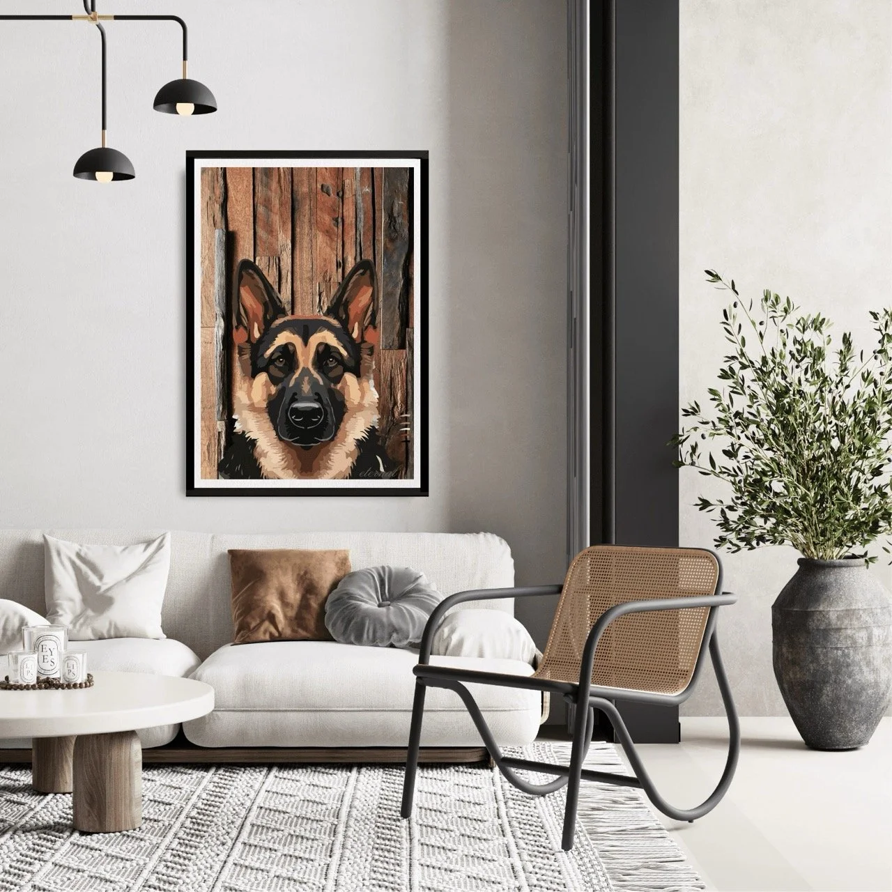 German Shepherd Dog Wall Art Print - Sydney Artist, Eternal Art & Design Prints - Eternal Art & Design