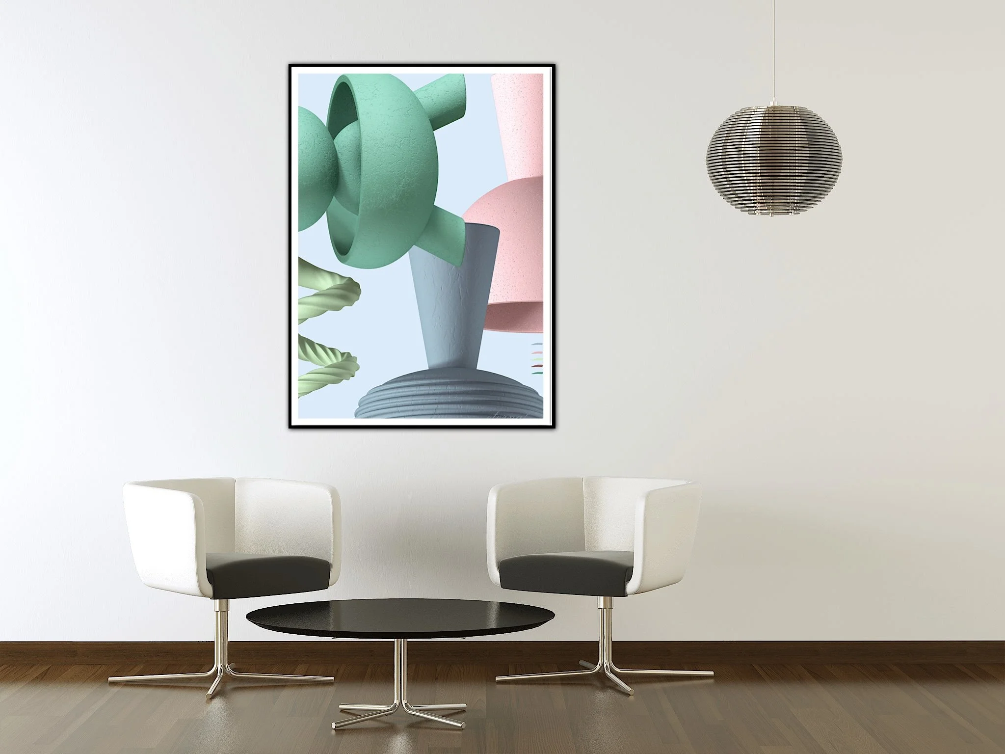 Modern Abstract Forms 3 Art Print- Sydney Artist, Eternal Art & Design - Eternal Art & Design