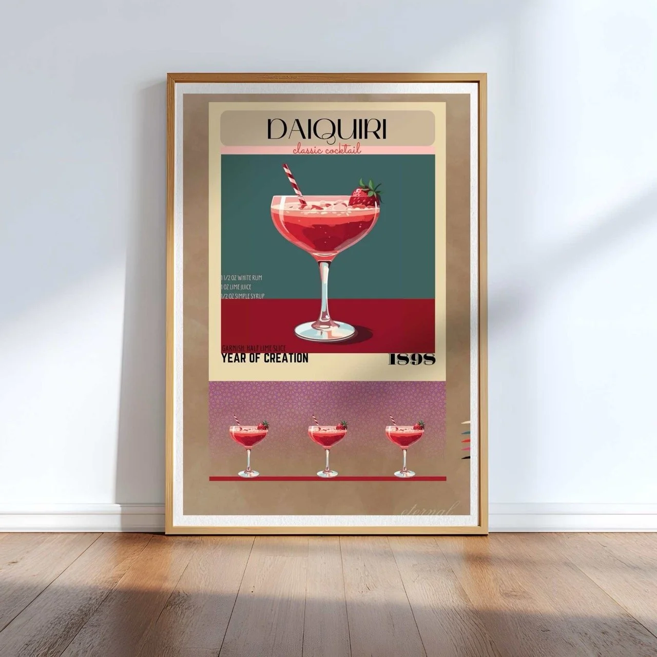 oak framed daiquiri print I10080 Large cnr.jpeg