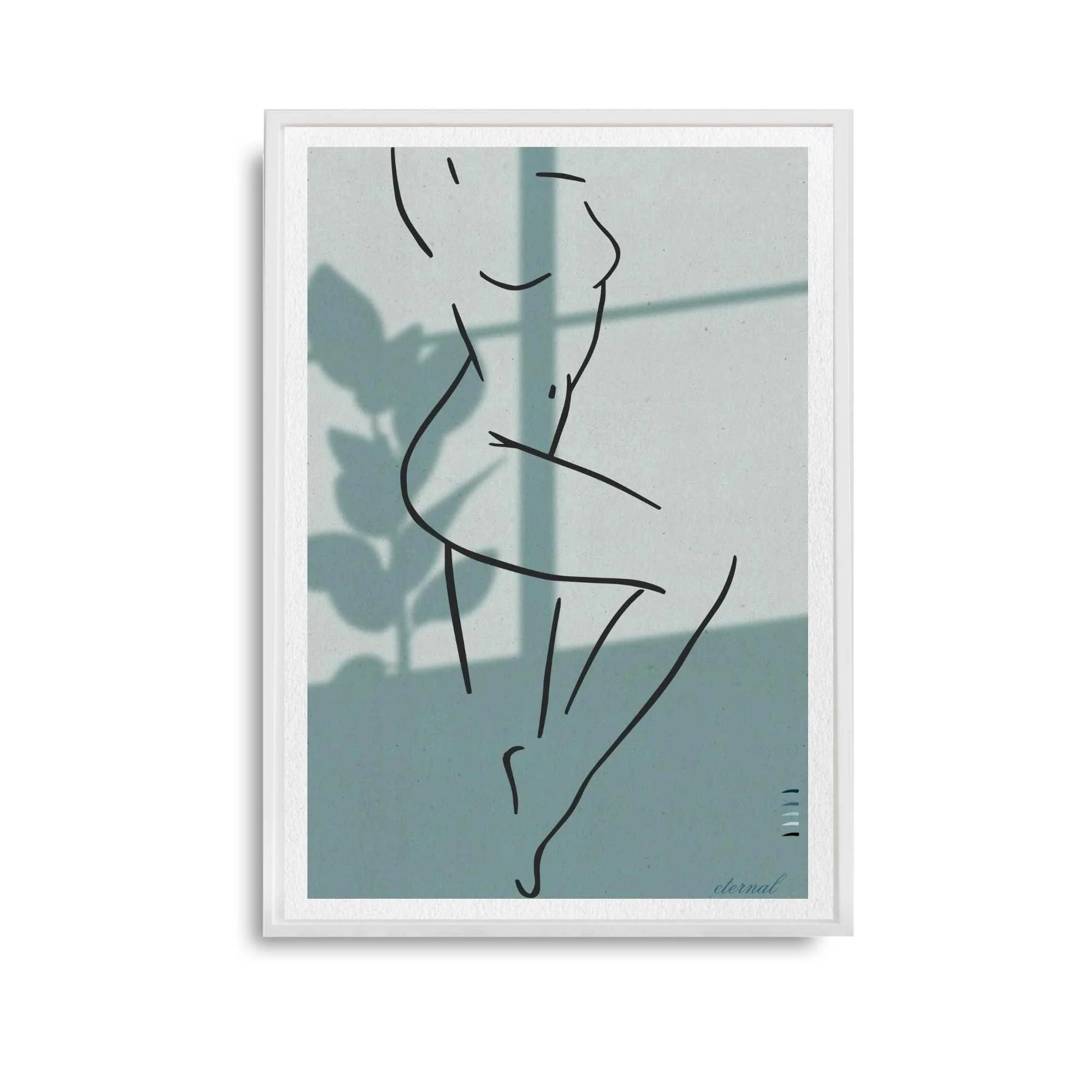 Female Line Drawing Standing in Window Art Print, Sydney Artist - Eternal Art Prints - Eternal Art & Design