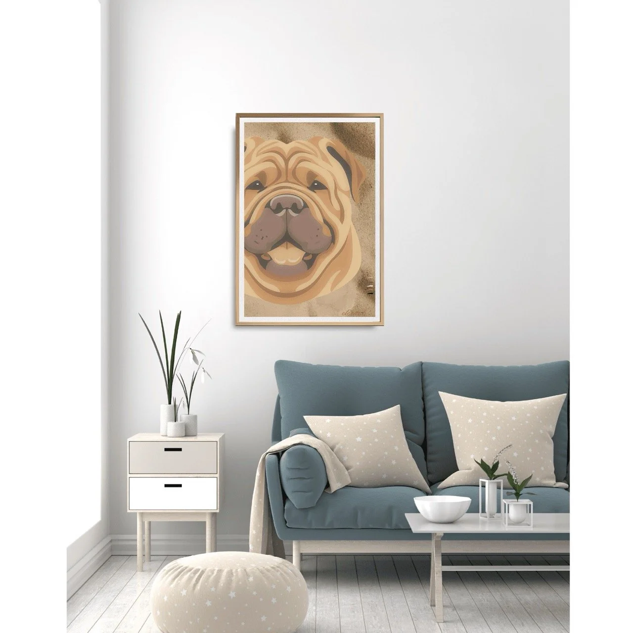 Shar Pei Wall Art Print - Sydney Artist, Eternal Art Prints - Eternal Art & Design