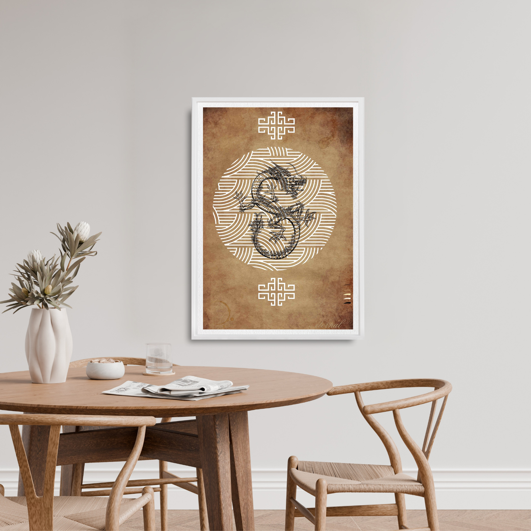 Oriental Dragon Wall Art Print, Eternal Art Prints - Eternal Art & Design