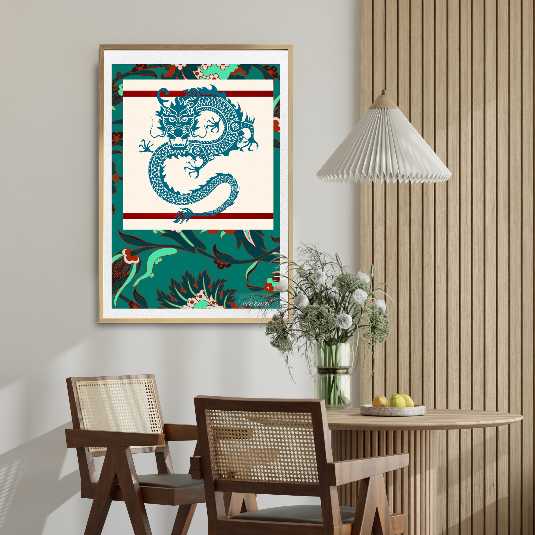 Oriental Dragon with Eastern Flair Wall Art Print, Eternal Art Prints - Eternal Art & Design