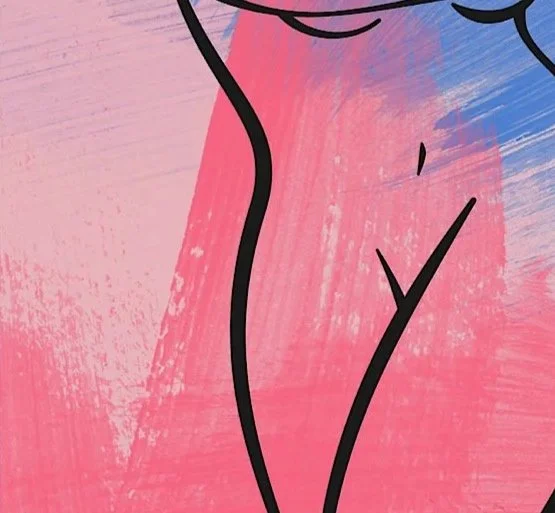 Nude Female Silhouette with brushstrokes Art Print, Sydney Artist - Eternal Art & Design - Eternal Art & Design