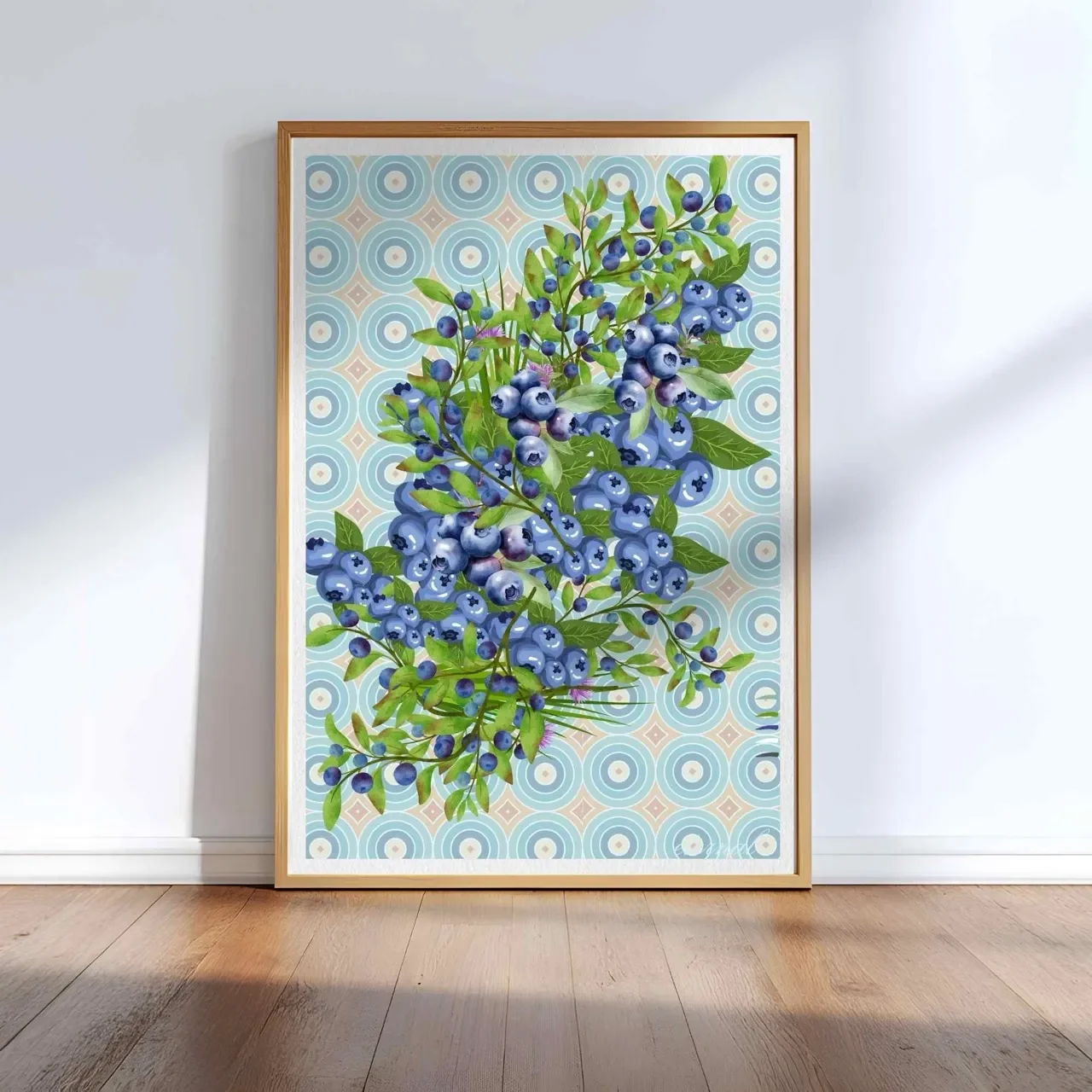 Blueberry Bliss Retro Wall Art Print, Eternal Art Prints