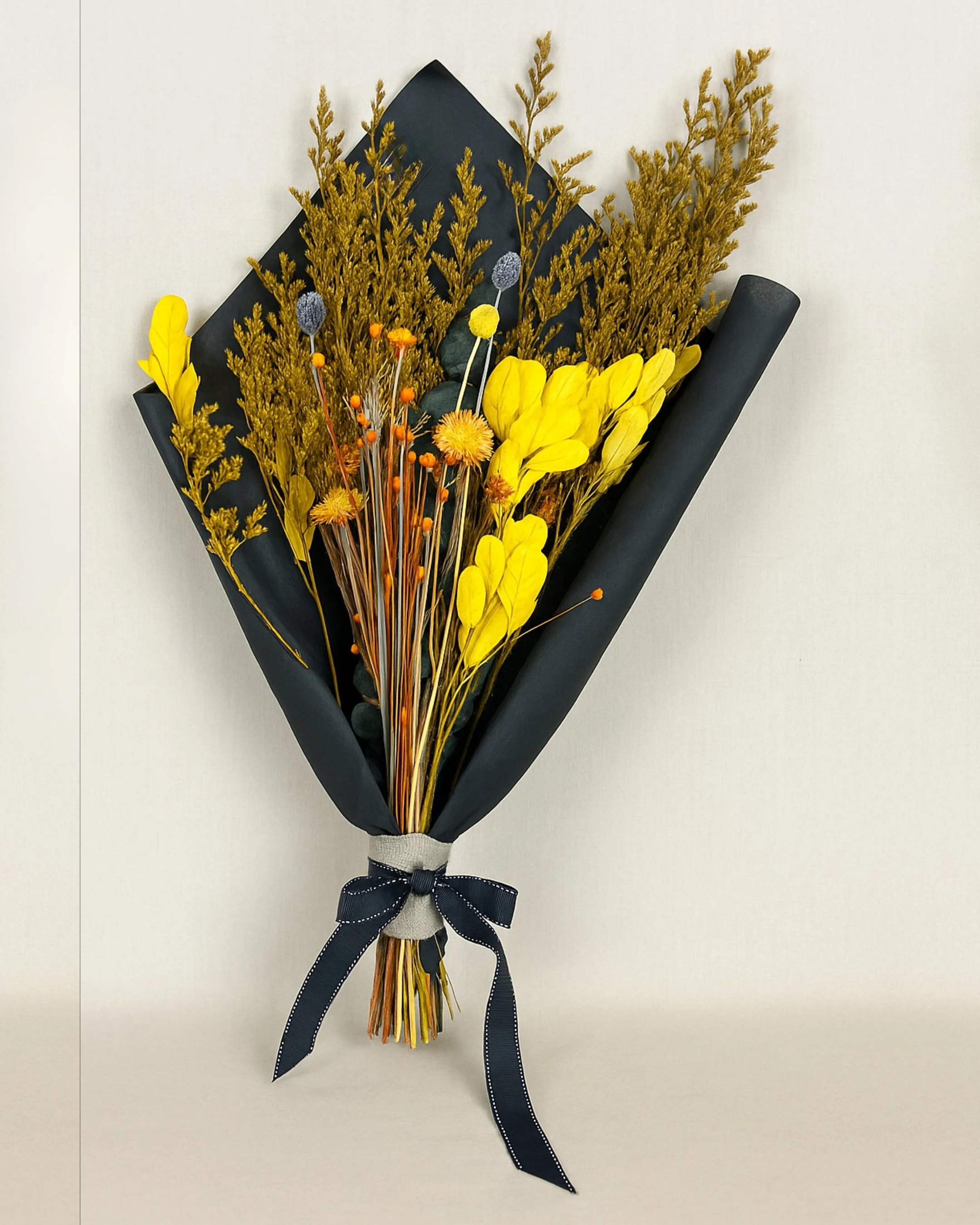Sun-Kissed Maple Bouquet Wrapped - Eternal Stems. Handcrafted dried & preserved arrangement - Eternal Art & Design