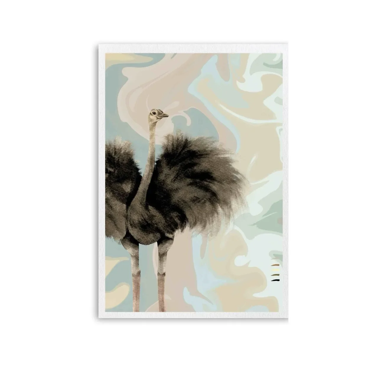 Unframed ostrich print. A10035 Large_converted.webp