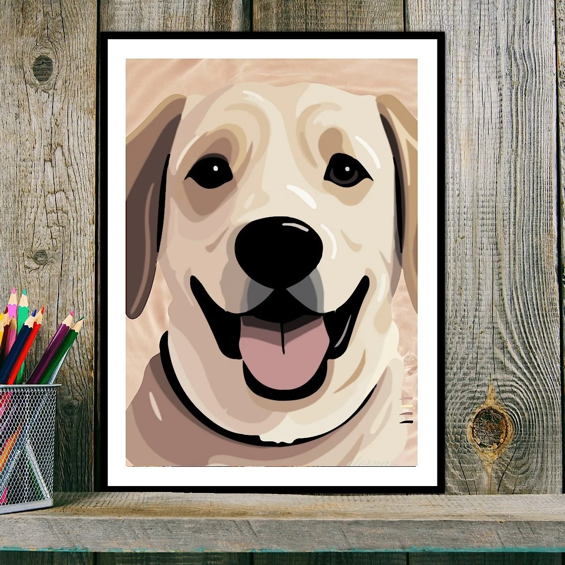 Labrador Dog Wall Art Print - Sydney Artist, Eternal Art & Design - Eternal Art & Design