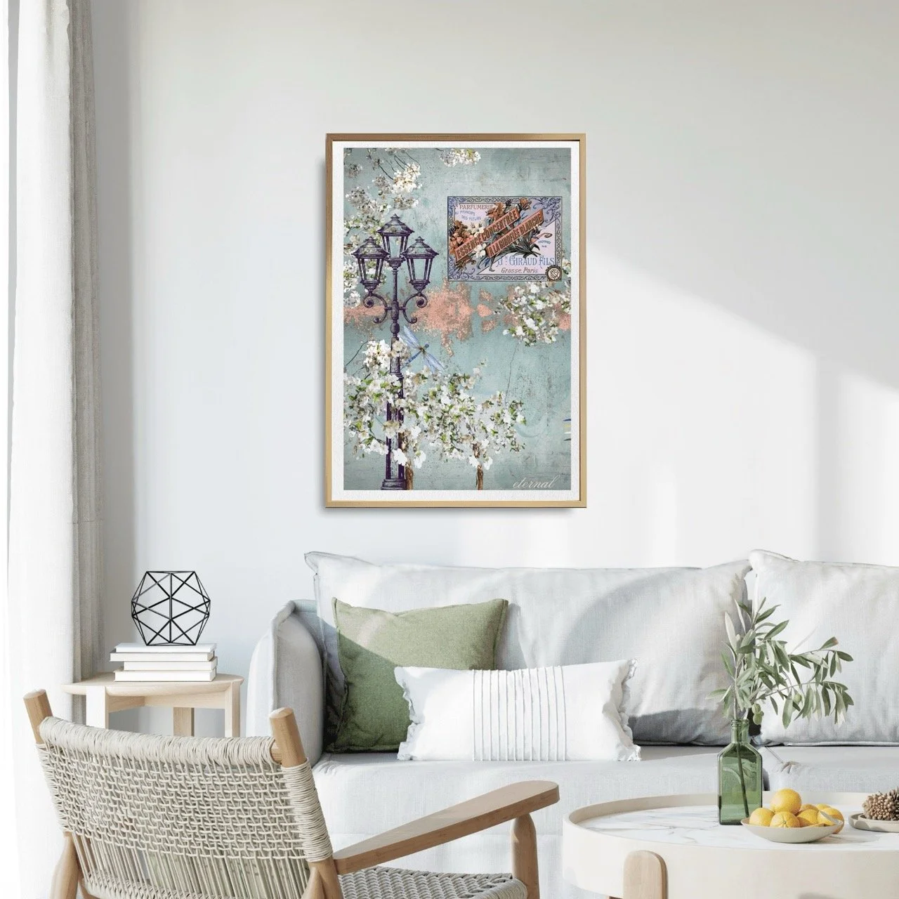 French-inspired Perfume Label and Floral Botanical Print - Special Edition Wall Art Eternal Art Prints - Eternal Art & Design