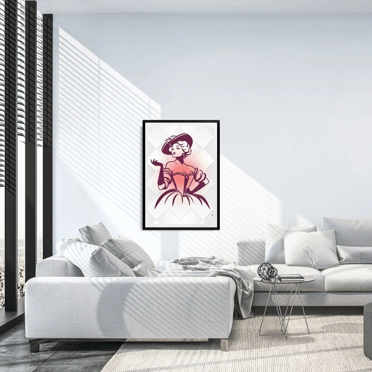 Retro Belle Icon in Bustier Print - Sydney Artist, Eternal Art Prints - Eternal Art & Design