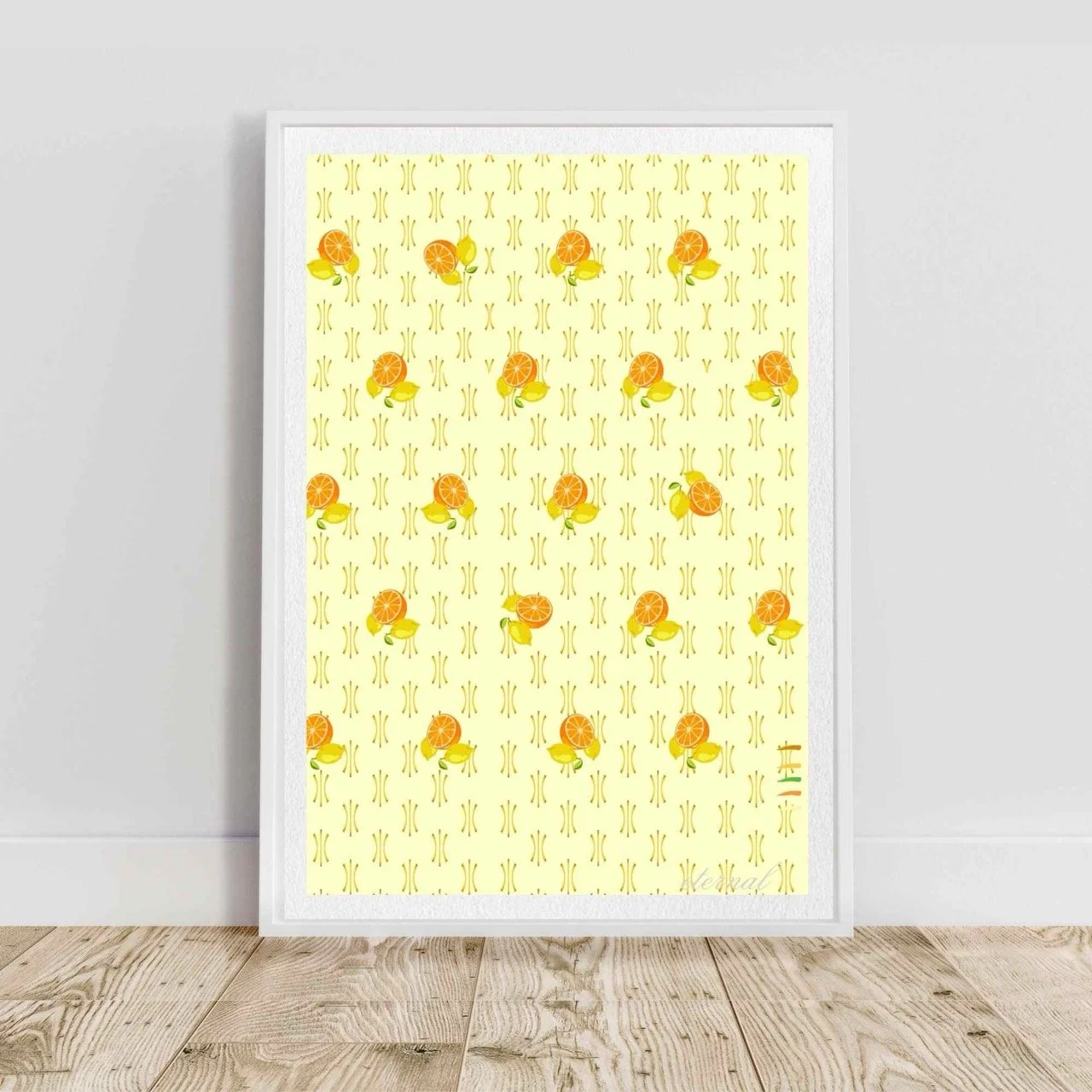 Oranges and Lemon Burst Wall Art Print, Eternal Art Prints