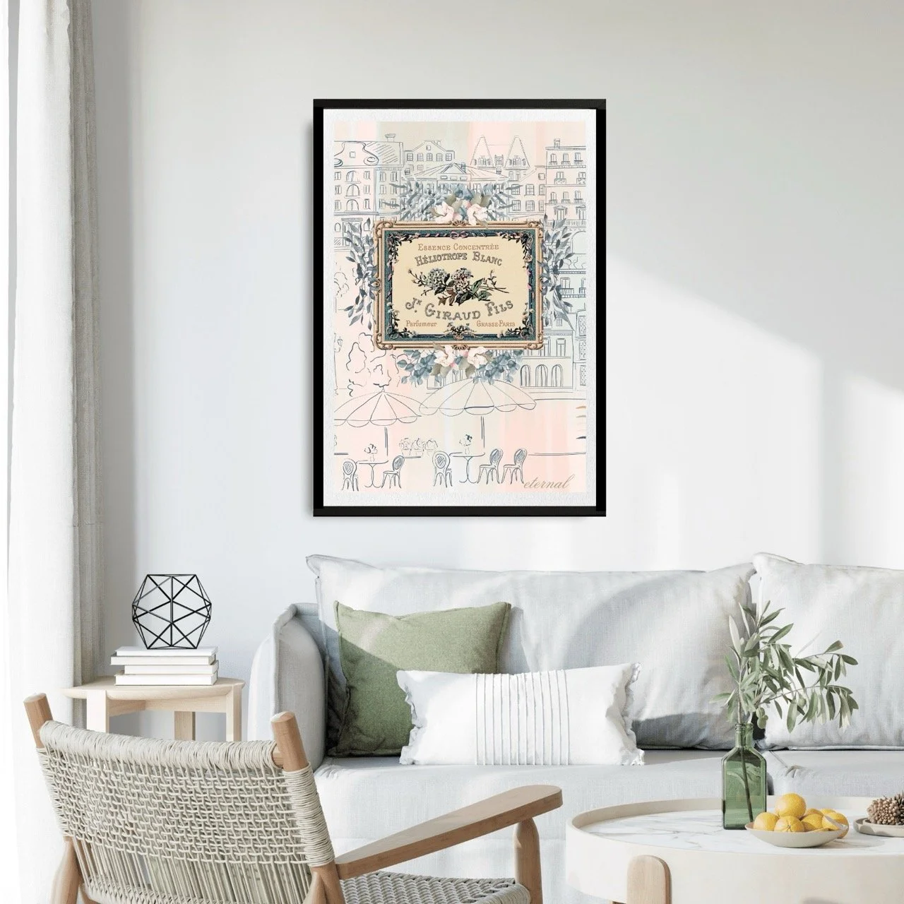 Parisian Cityscape Botanical Print - Special Edition Wall Art Eternal Art Prints - Eternal Art & Design