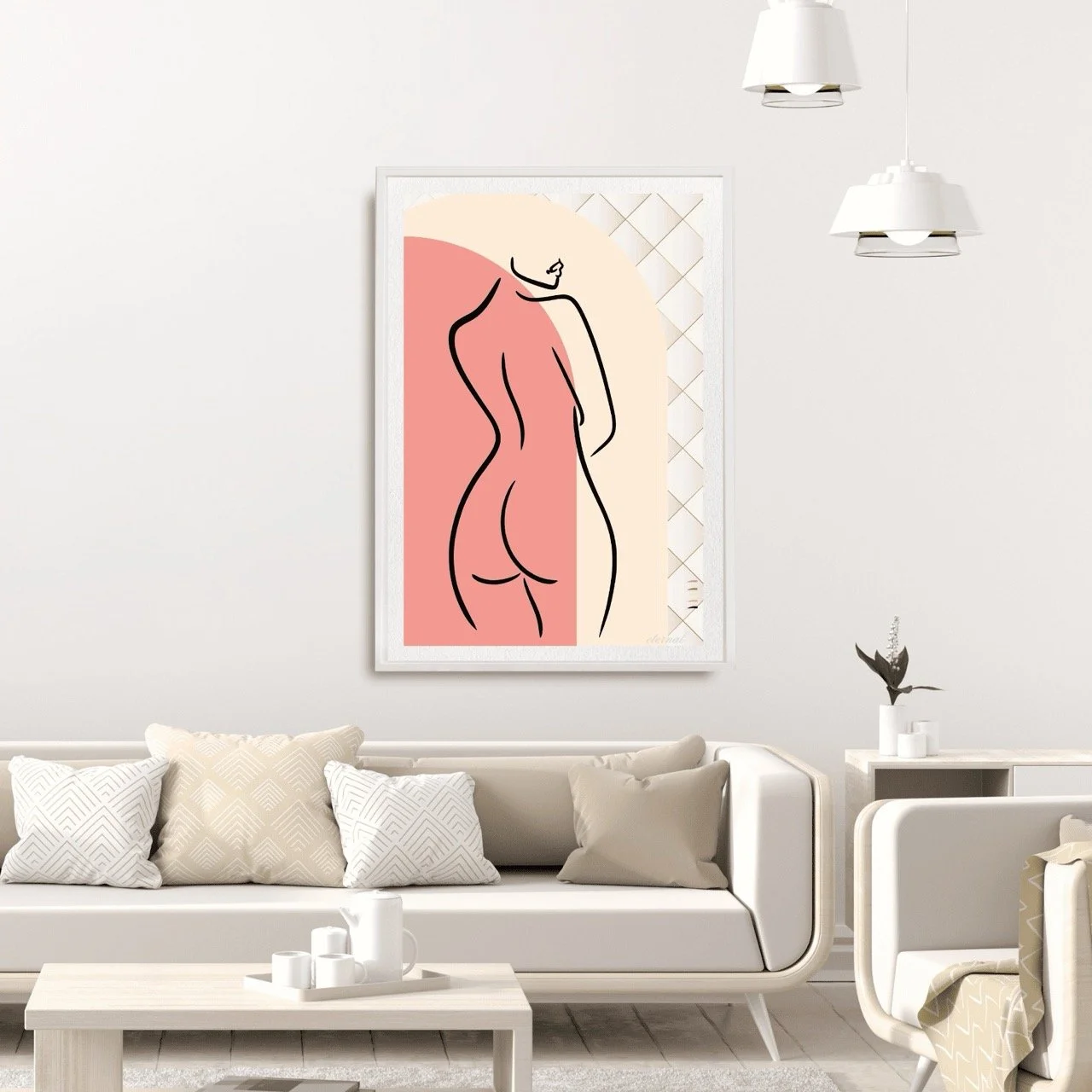 Female Figure with Orange Archway Wall Art Print, Sydney Artist - Eternal Art Prints - Eternal Art & Design