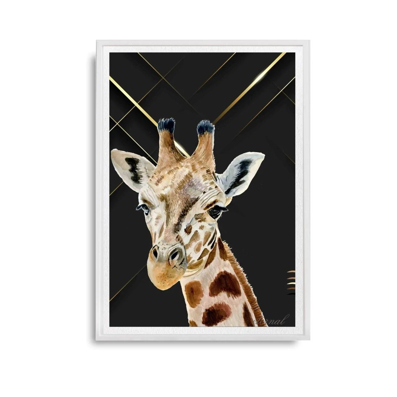 white framed giraffe print. A10032 Largewht bg.jpeg