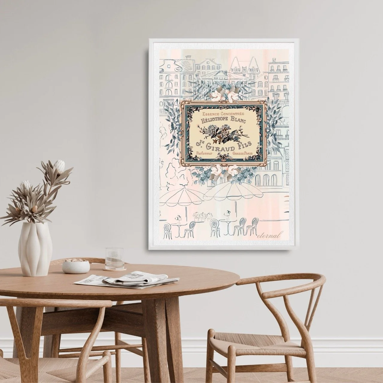Parisian Cityscape Botanical Print - Special Edition Wall Art Eternal Art Prints - Eternal Art & Design