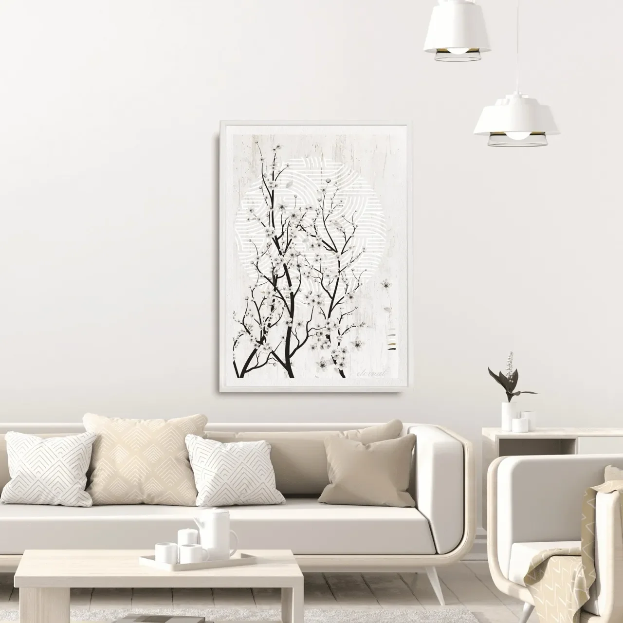 white framed cherry blossom p print. I10004 Large_converted.webp
