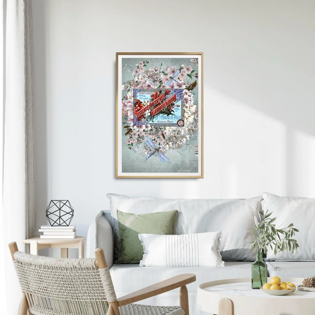 Floral Vintage Botanical Perfume Label Print - Special Edition Wall Art Eternal Art Prints - Eternal Art & Design