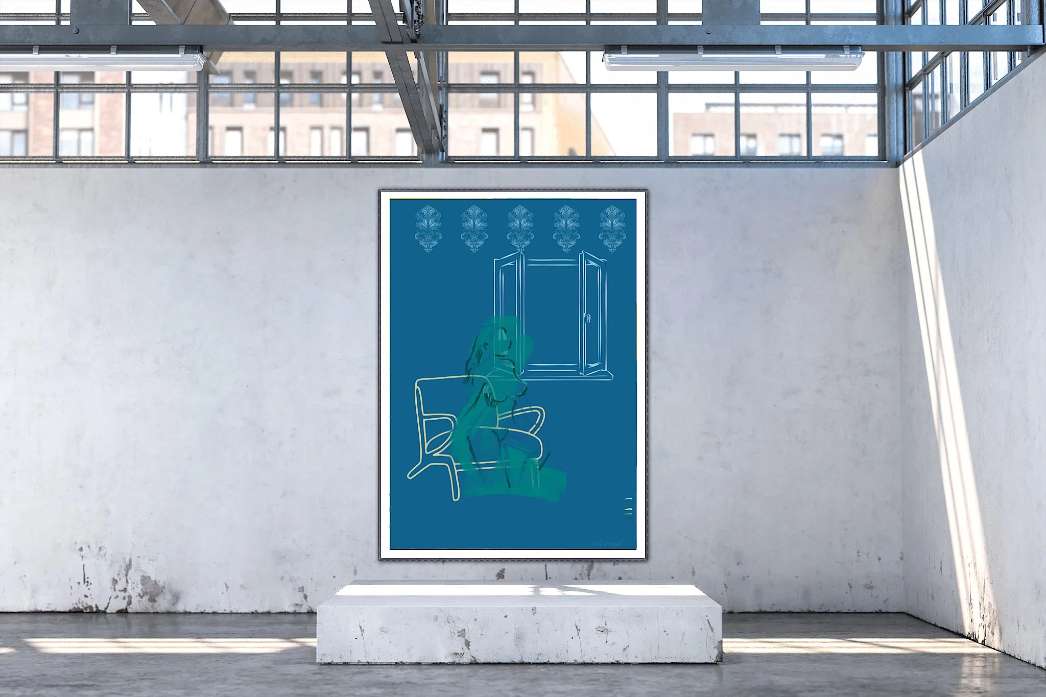 Nude in Window Wall Art Print, Sydney Artist - Eternal Art & Design - Eternal Art & Design