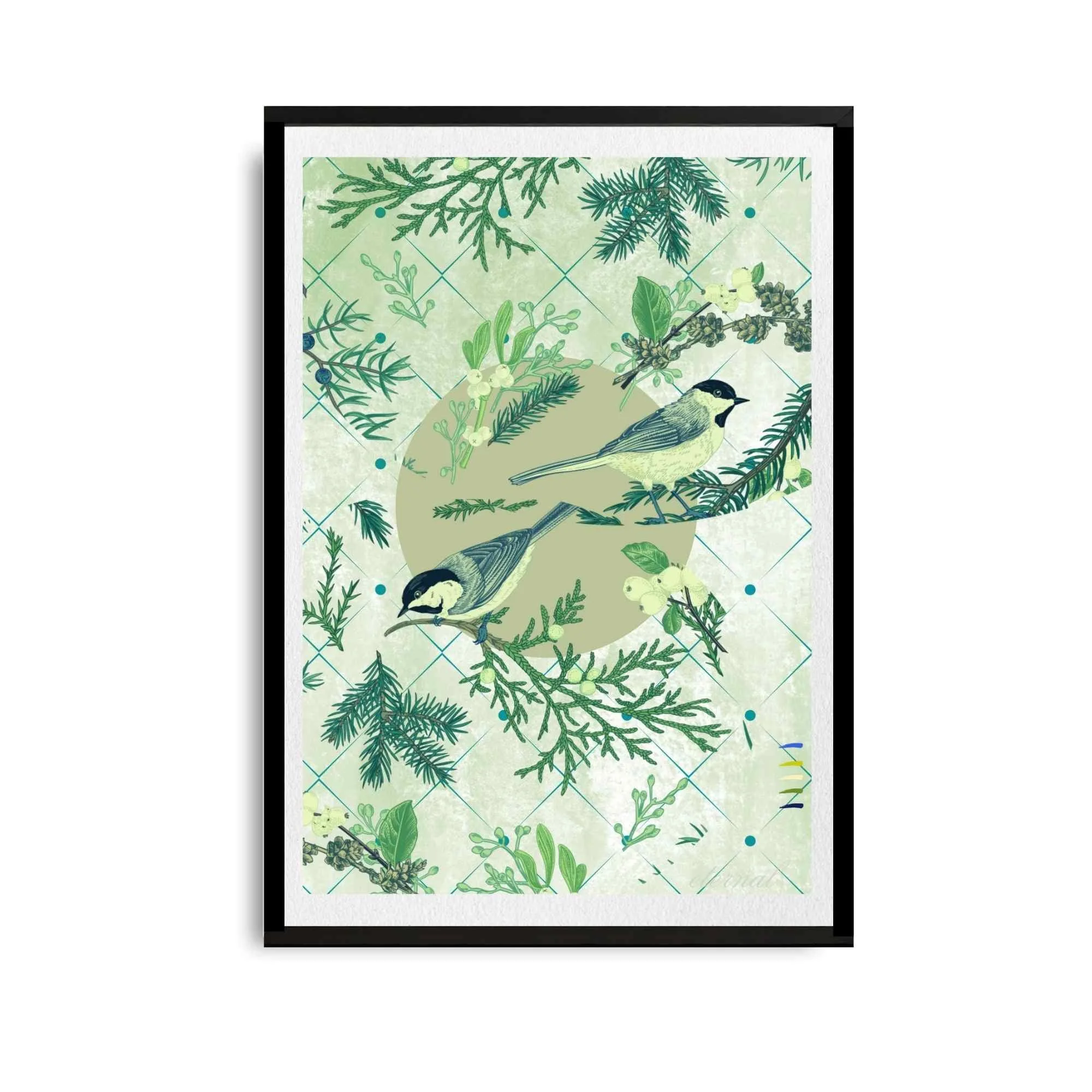 Oriental Birds & Botanicals Wall Art Print, Eternal Art Prints - Eternal Art & Design