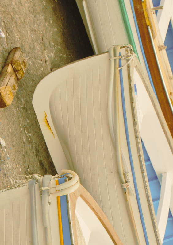 Nautical White & Blue Boats Wall Art Print, Etrenal Art & Design - Eternal Art & Design