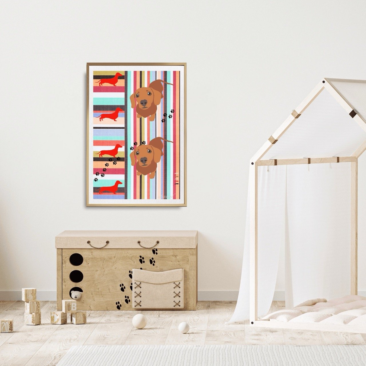 Dachshund Sausage Dog Wall Art Print - Sydney Artist, Eternal Art Prints - Eternal Art & Design