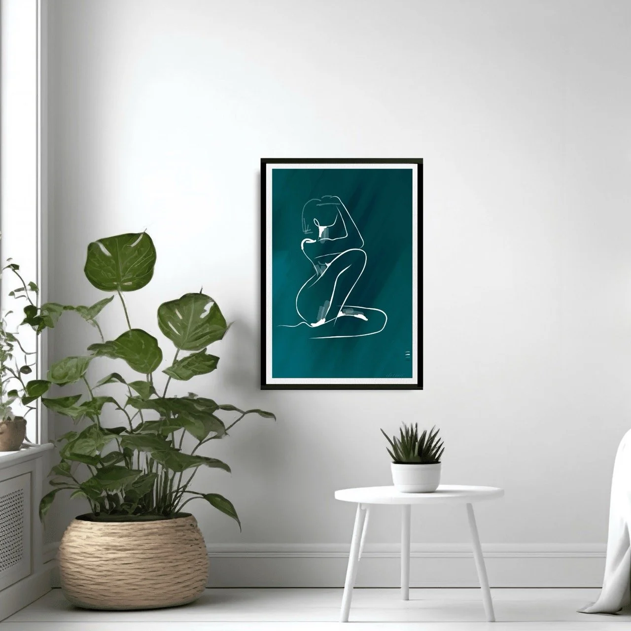 Female Figure Nude Line Drawing Wall Art Print, Sydney Artist - Eternal Art Prints - Eternal Art & Design
