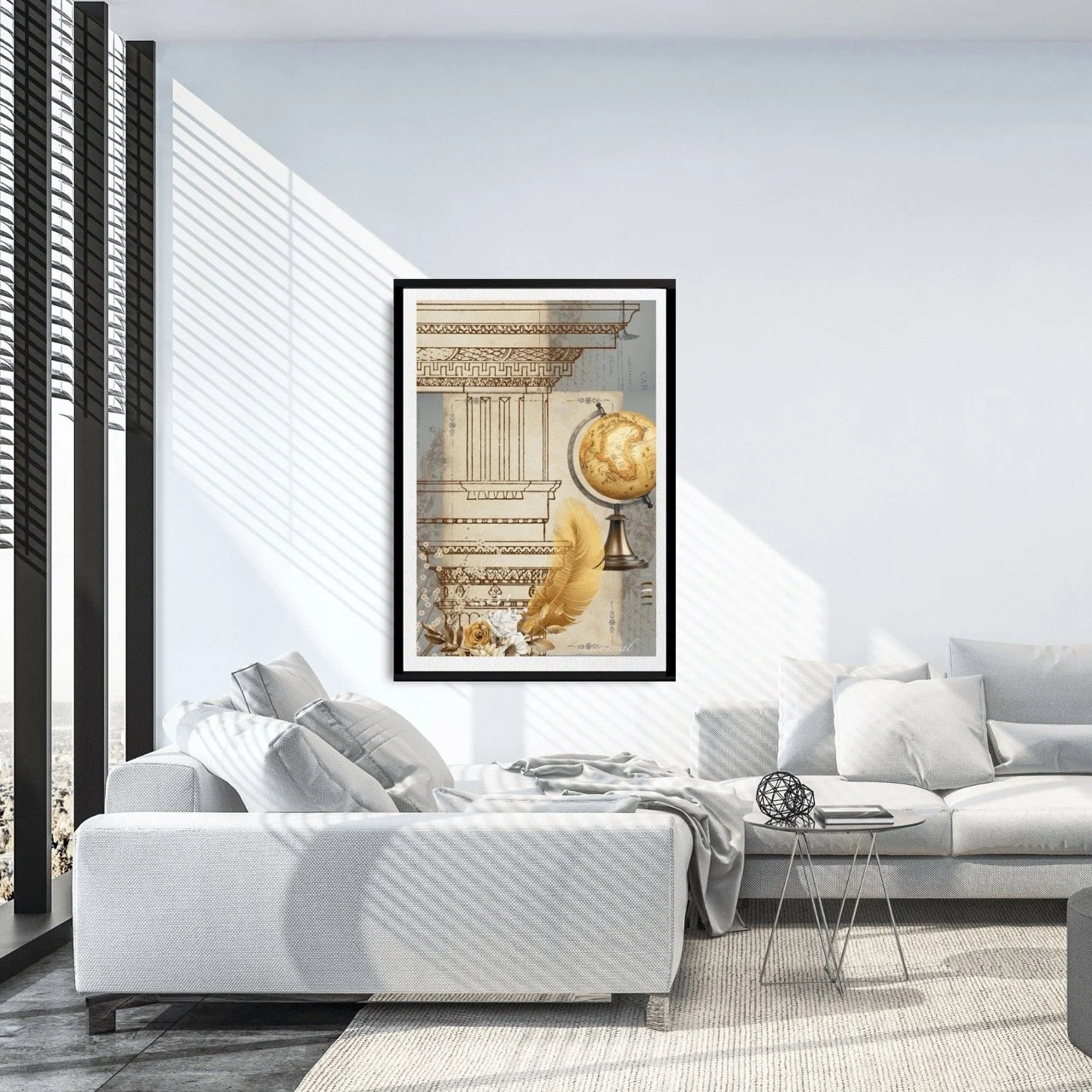 Vintage Architecture & Botanical Gold Print - Special Edition Wall Art Eternal Art Prints - Eternal Art & Design