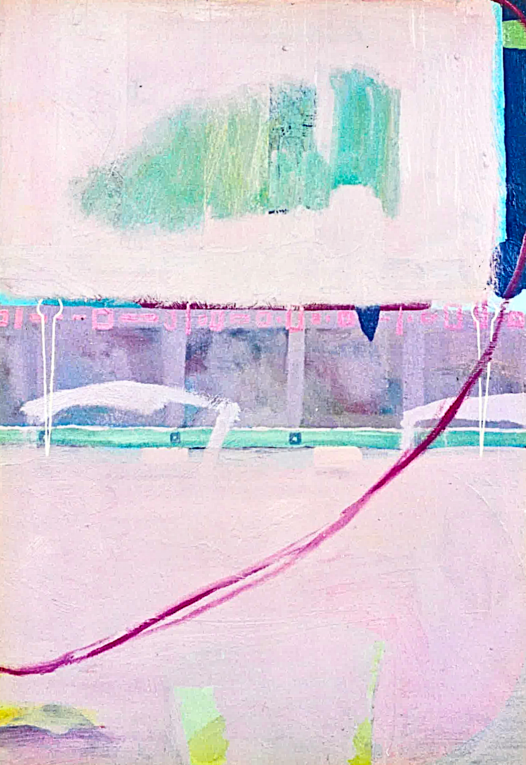 Pink Abstract | oil on canvas | 450mmw x 700mmh PRIVATE OWNER