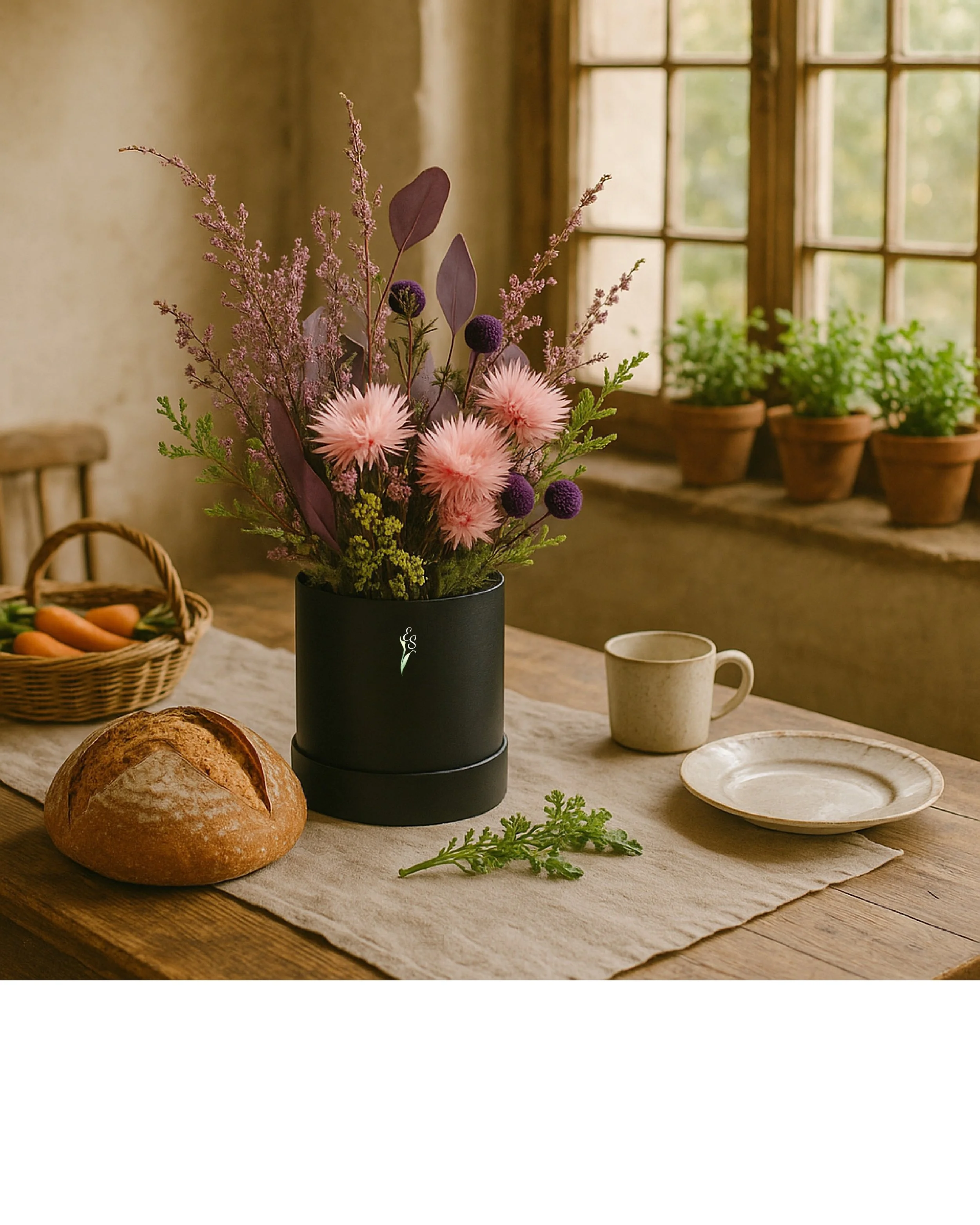 Mulberry Meadow Bouquet Gift Box - Eternal Stems. Handcrafted dried & preserved arrangement - Eternal Art & Design