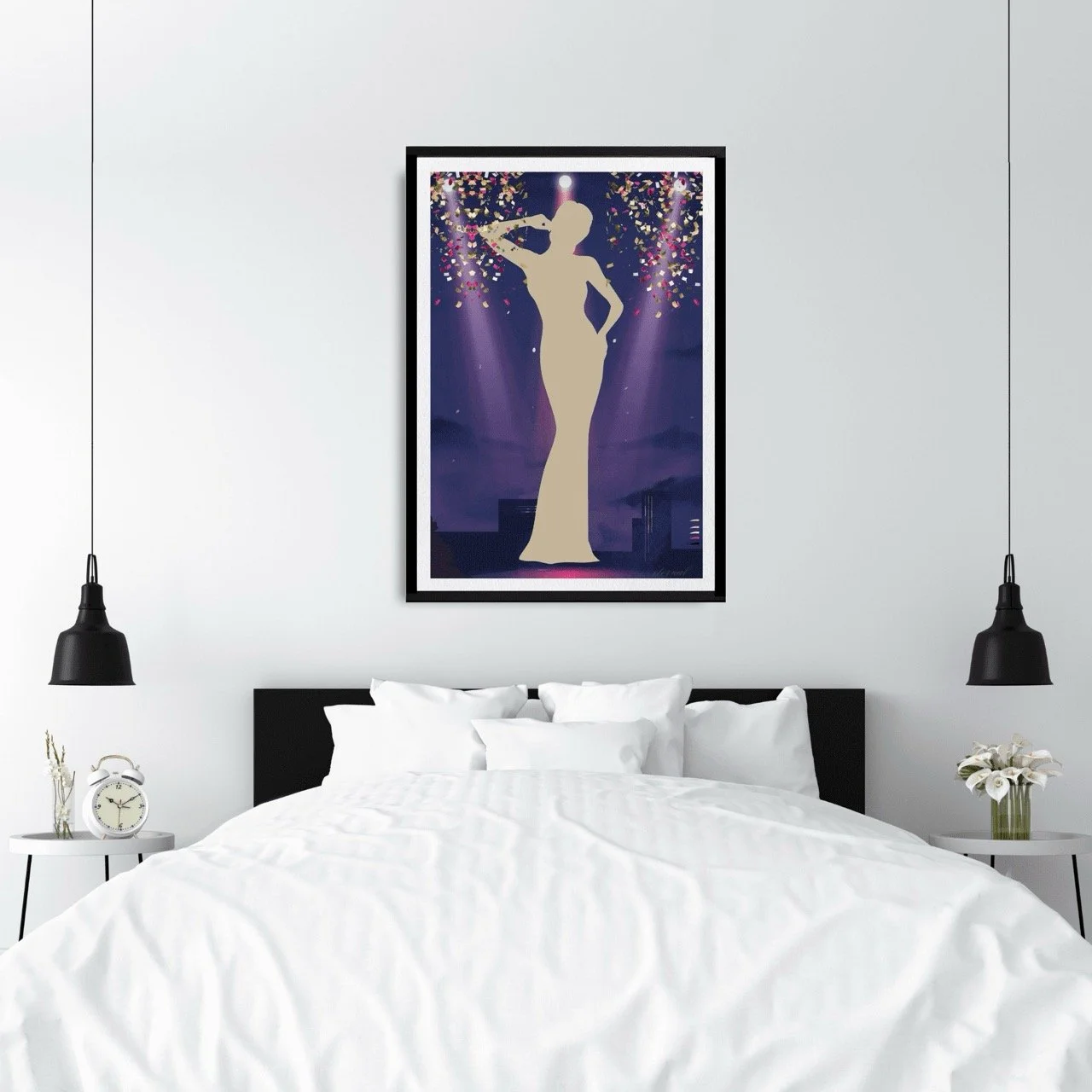 Stage Icon in Purple Art Print - Sydney Artist, Eternal Art Prints - Eternal Art & Design