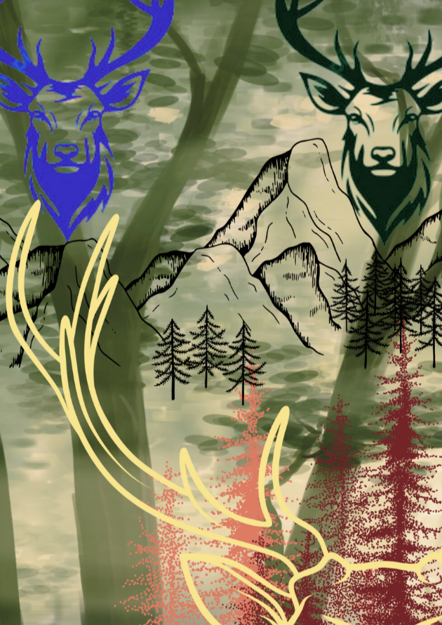 Stag Deer in Woodlands Wall Art, Eternal Art & Design - Eternal Art & Design