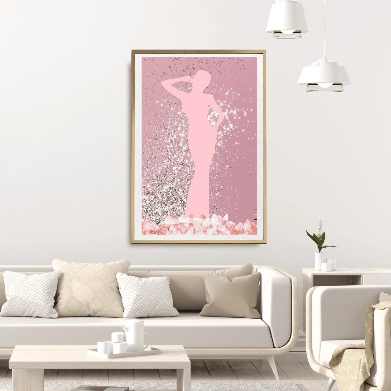 Pink Female Glitterati Stage Icon Art Print - Sydney Artist, Eternal Art Prints - Eternal Art & Design