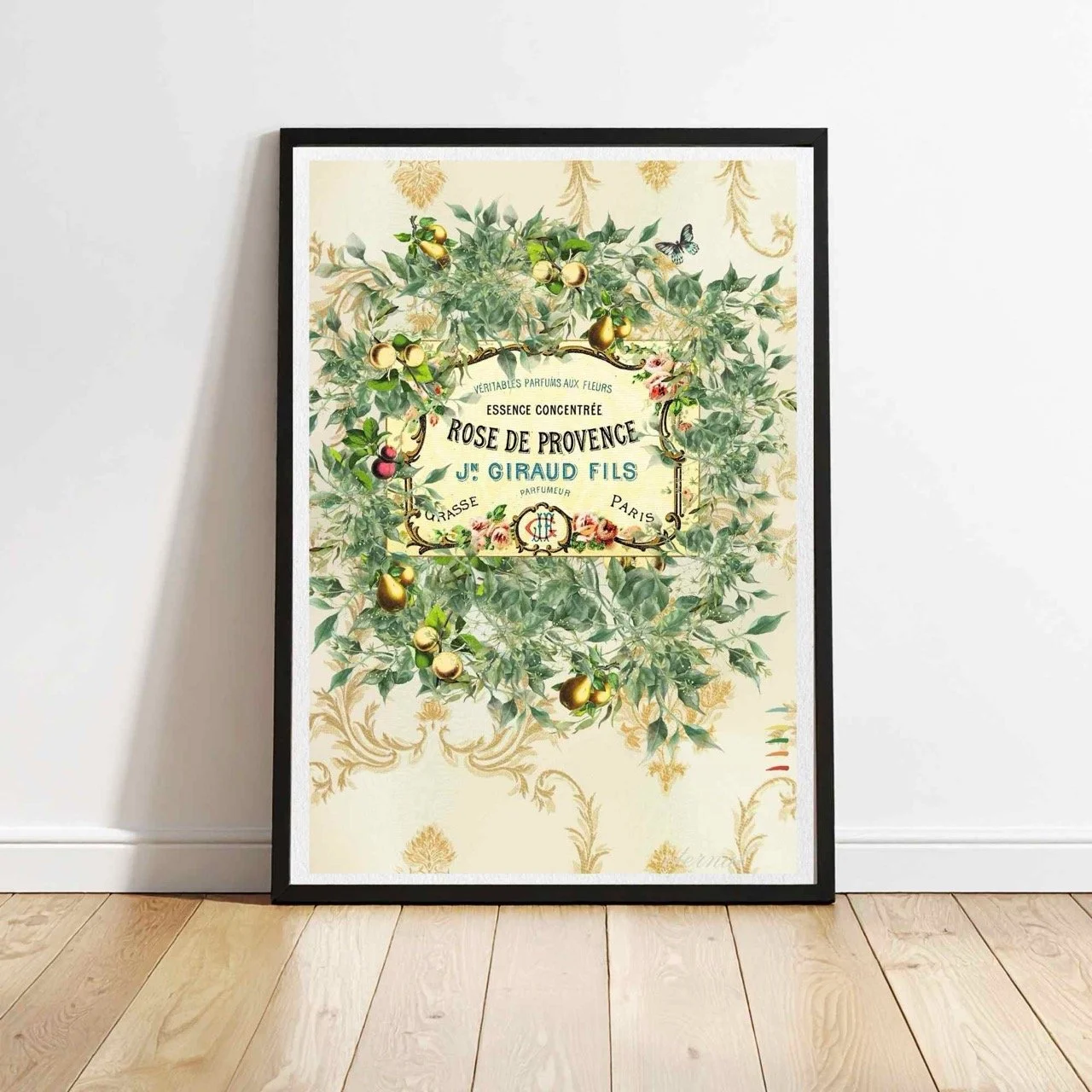 black framed yellow florals print I10070 Large cnr.jpeg