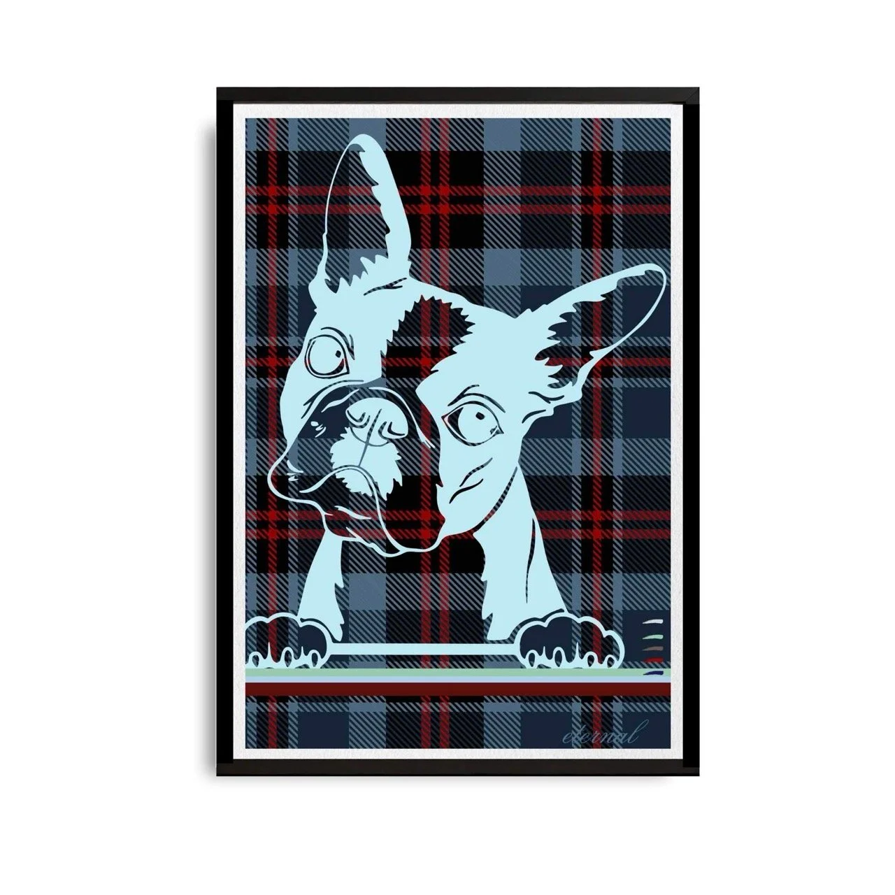 Puppy Boston Terrier Wall Art Print - Sydney Artist, Eternal Art Prints - Eternal Art & Design