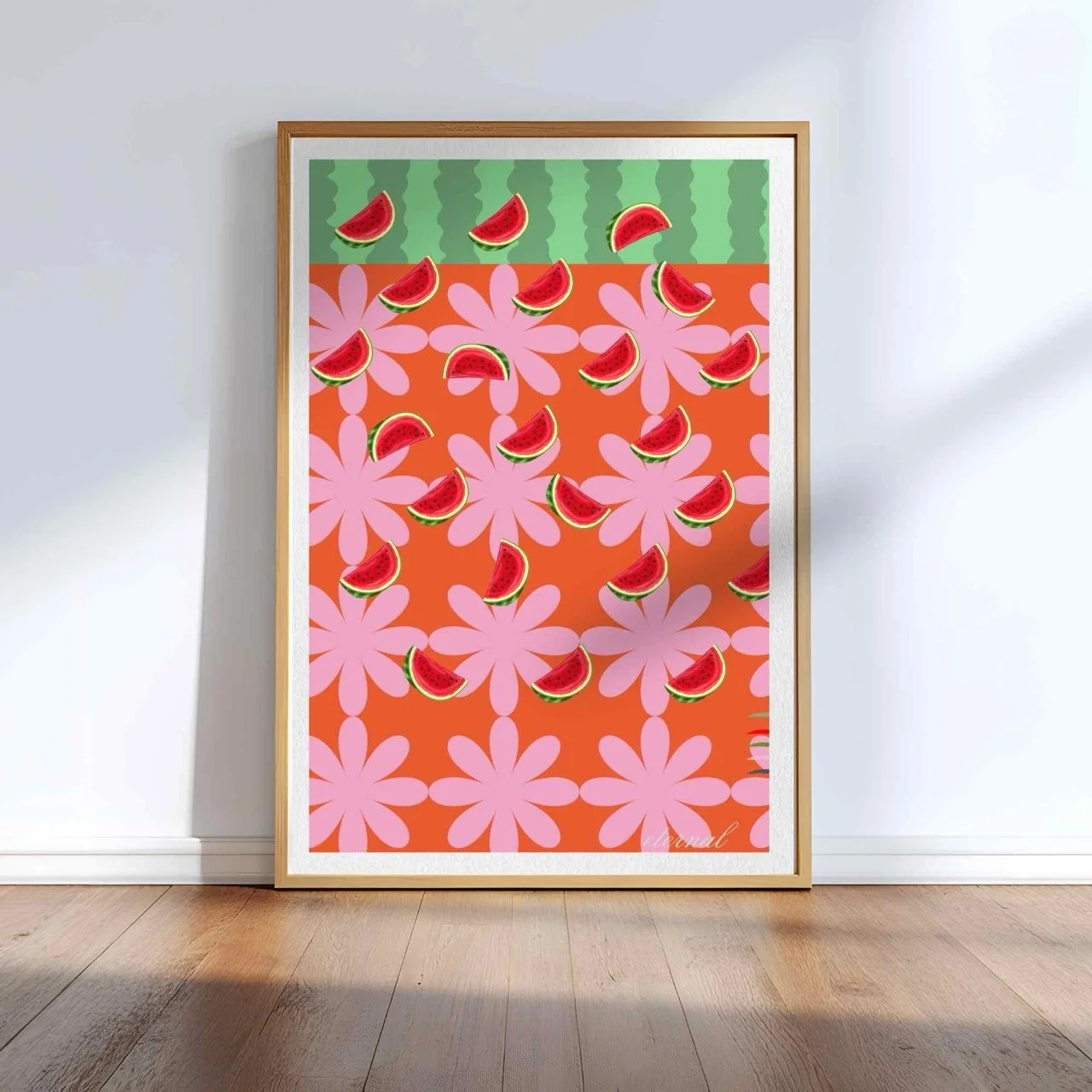 Watermelon Retro Kitchen Wall Art Print, Eternal Art Prints