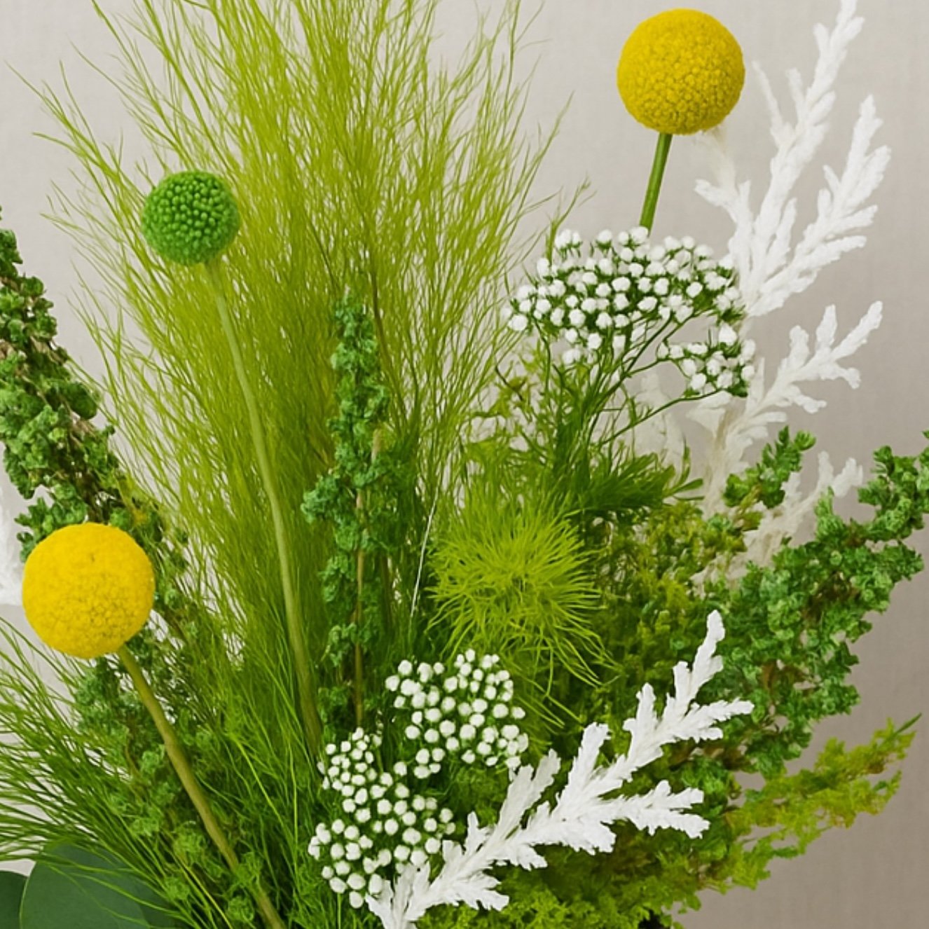 Chartreuse Meadow Bouquet Gift Box - Eternal Stems. Handcrafted dried & preserved arrangement. - Eternal Art & Design