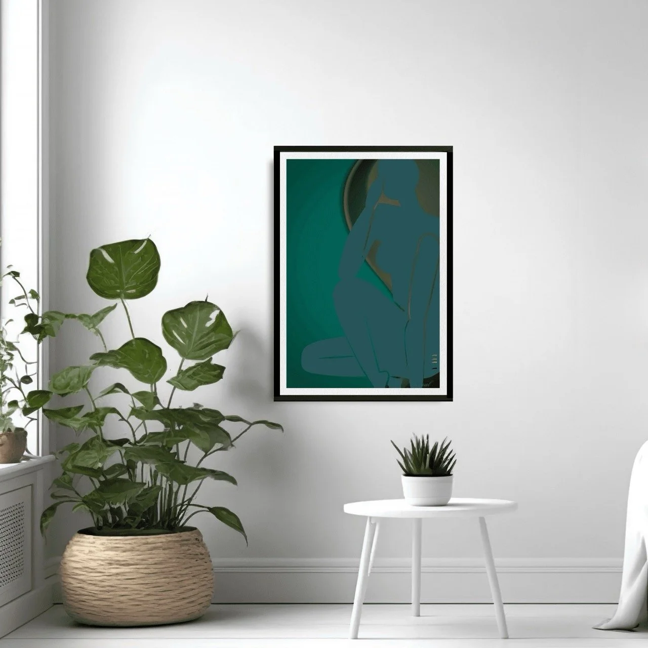 Female Figurative Nude in Green Wall Art Print, Sydney Artist - Eternal Art Prints - Eternal Art & Design