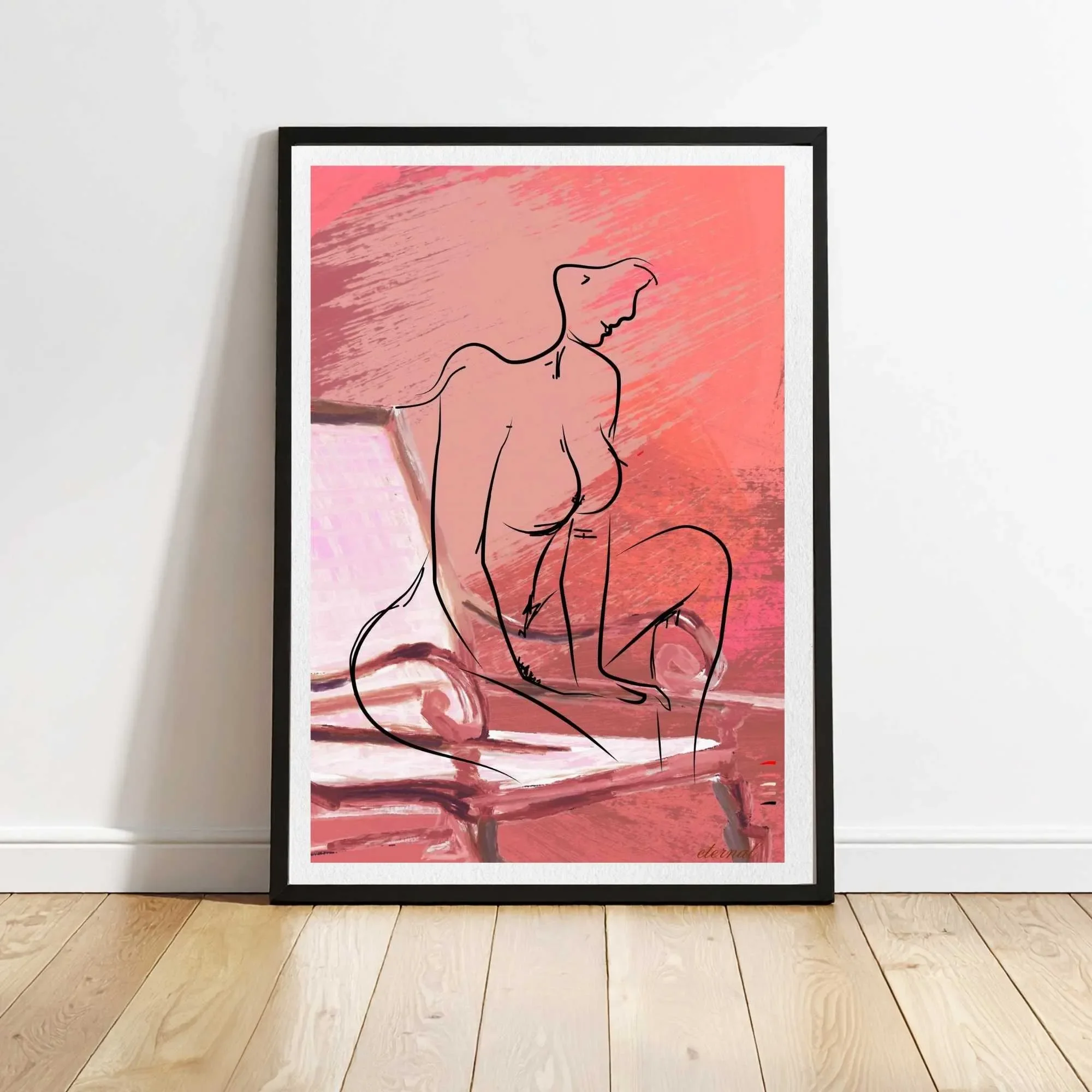 Female Figure in Red Wall Art Print, Sydney Artist - Eternal Art Prints