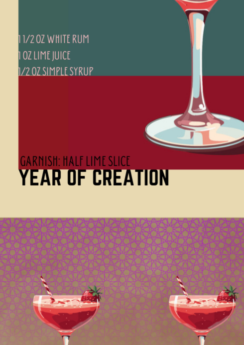 Daiquiri Cocktail Culture Wall Art Print, Eternal Art & Design - Eternal Art & Design