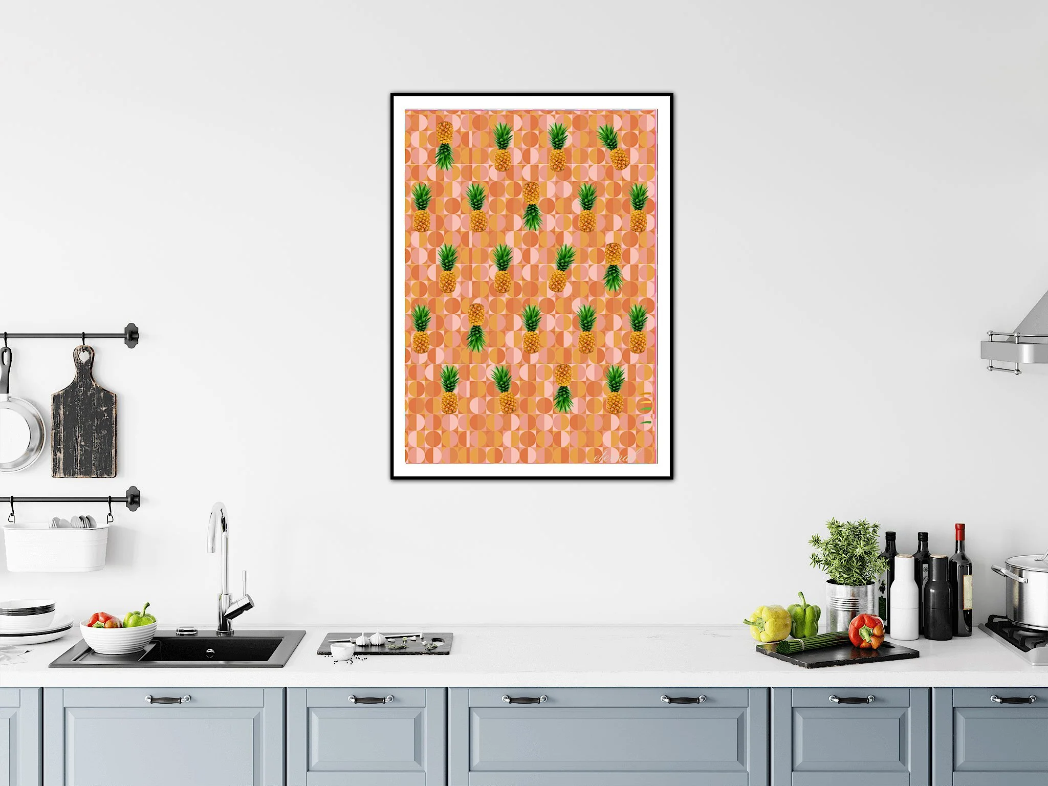 Pineapple Burst Wall Art Print, Eternal Art & Design - Eternal Art & Design