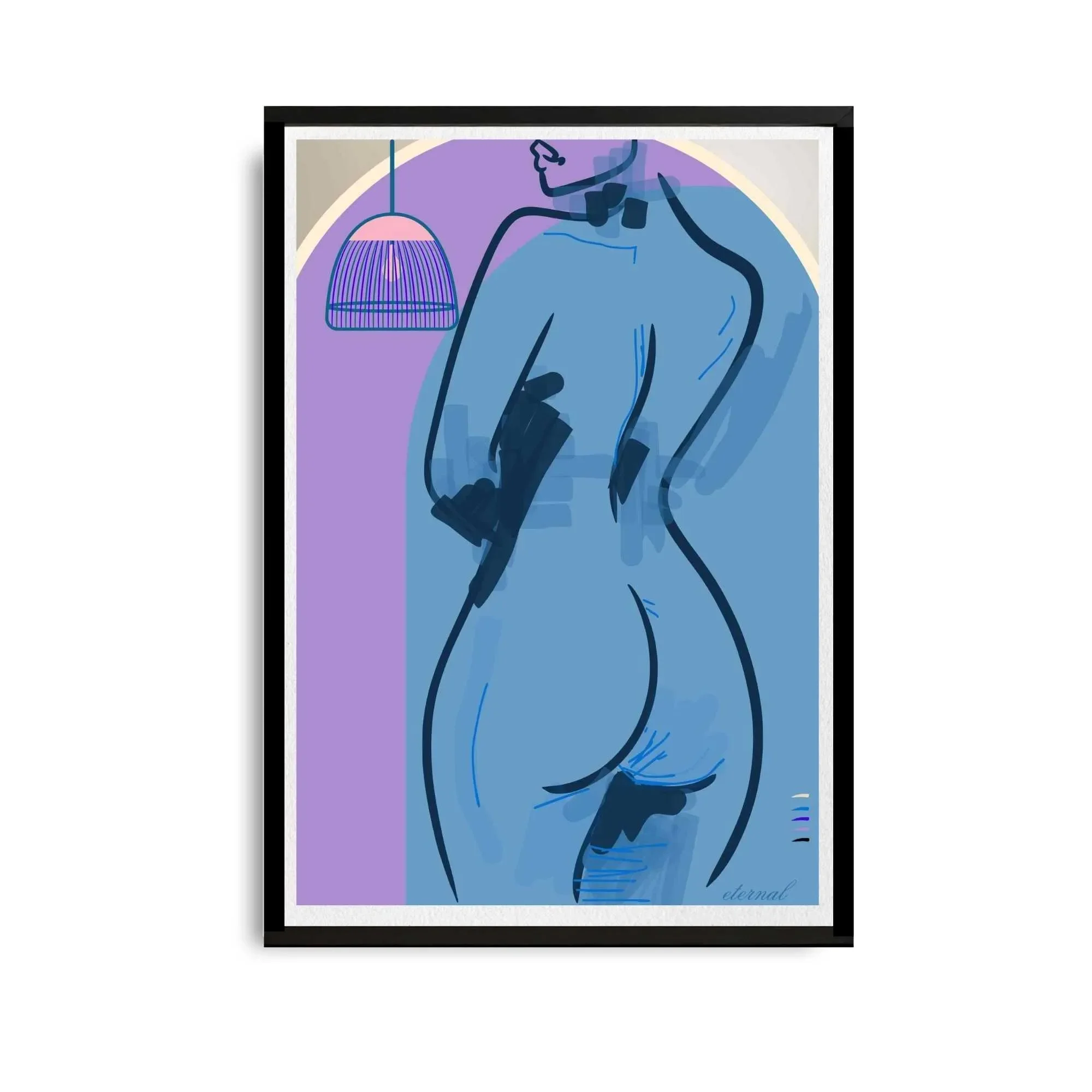 black framed figure print. N10029 wht bg_converted.webp