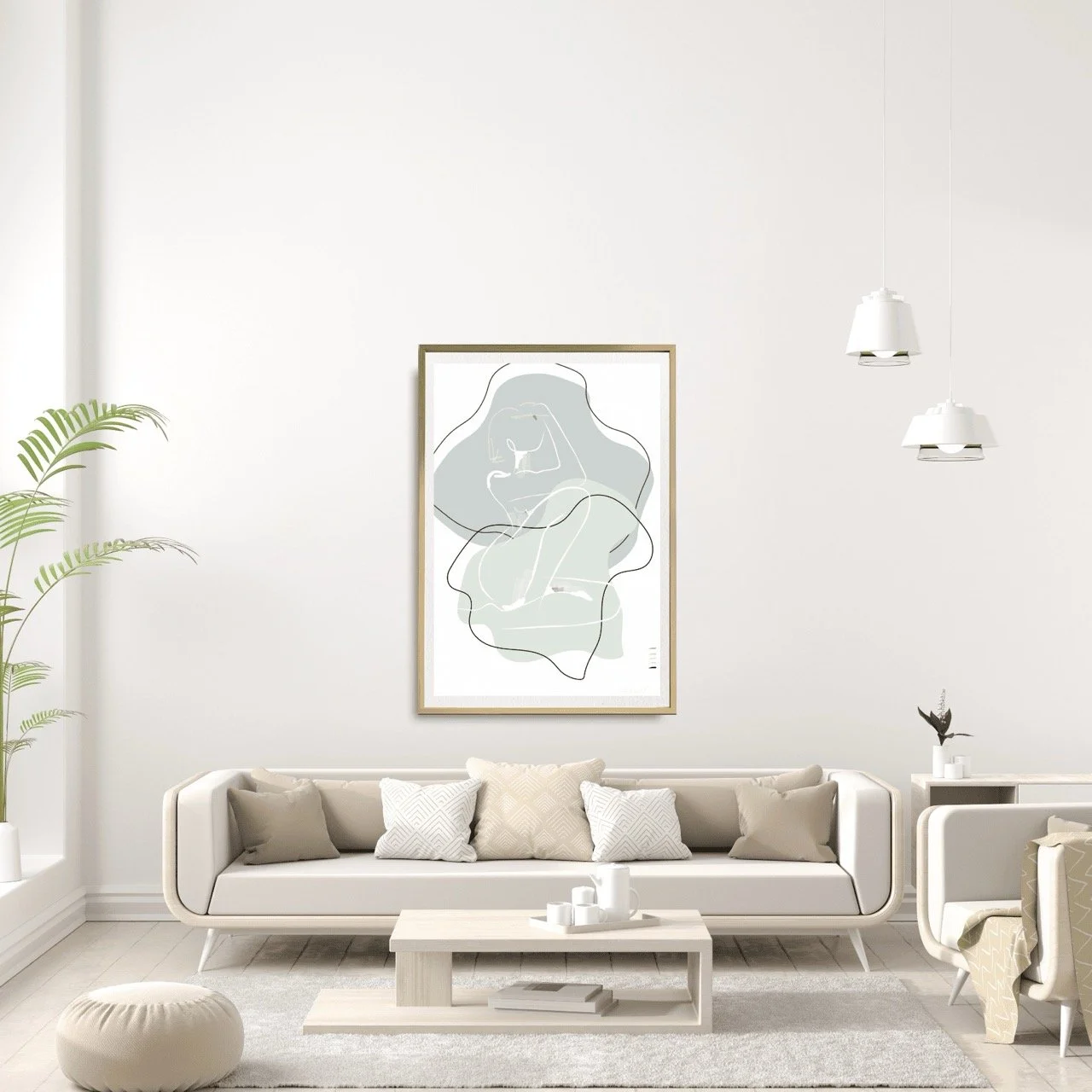 Female Nude Line Drawing Minimalist Wall Art Print, Sydney Artist - Eternal Art Prints - Eternal Art & Design