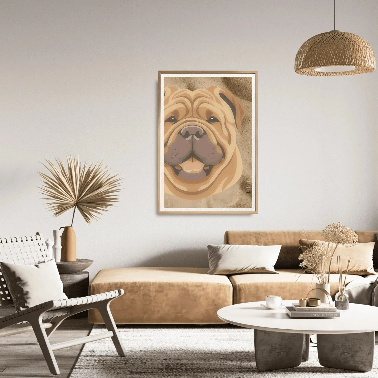 Shar Pei Wall Art Print - Sydney Artist, Eternal Art Prints - Eternal Art & Design