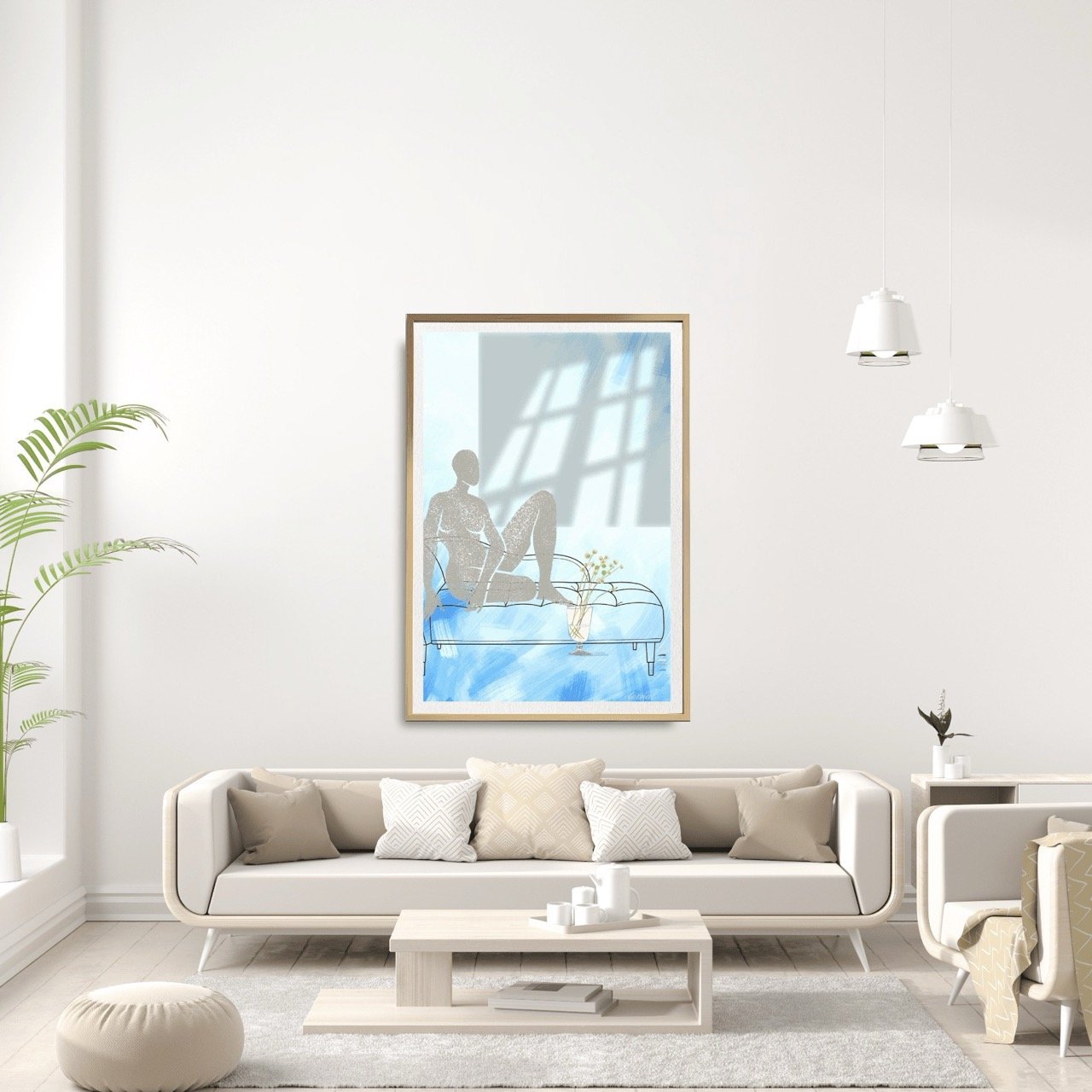 Tranquil Muse: Seated Female Nude Art Print, Sydney Artist - Eternal Art Prints - Eternal Art & Design