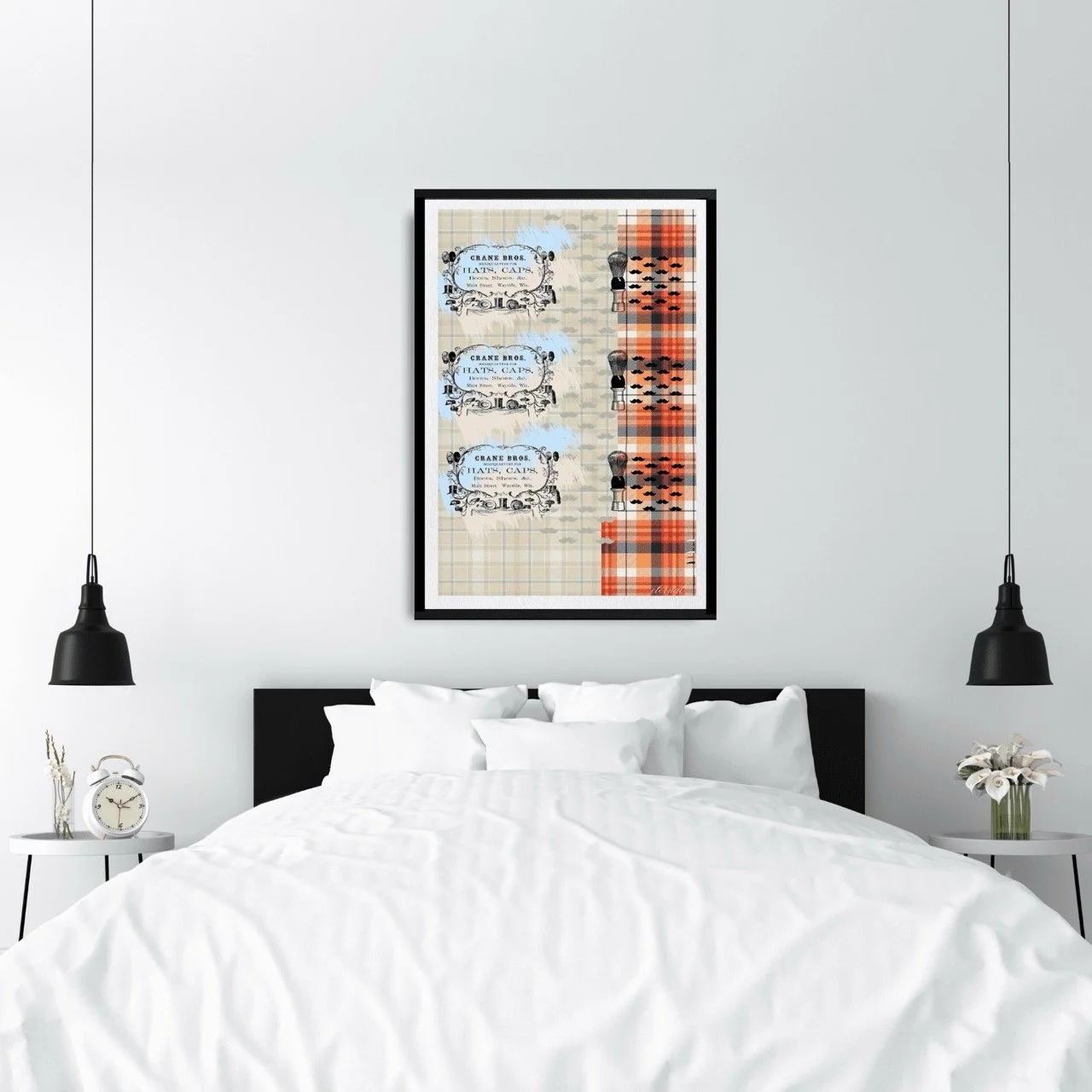 Retro-inspired Top Hat & Moustache Print - Sydney Artist, Eternal Art Prints - Eternal Art & Design