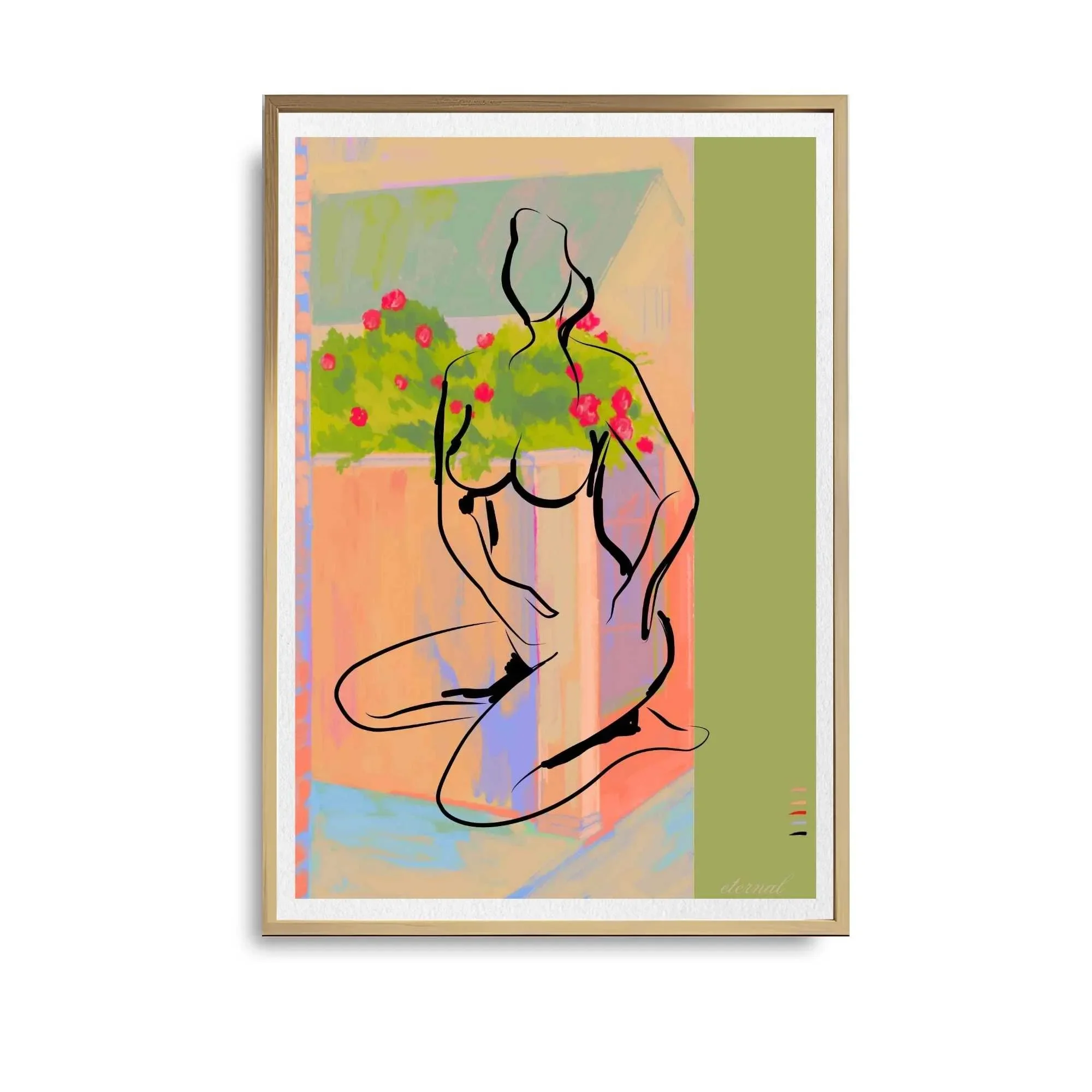 oak framed figure print N10011 cnr_converted.webp