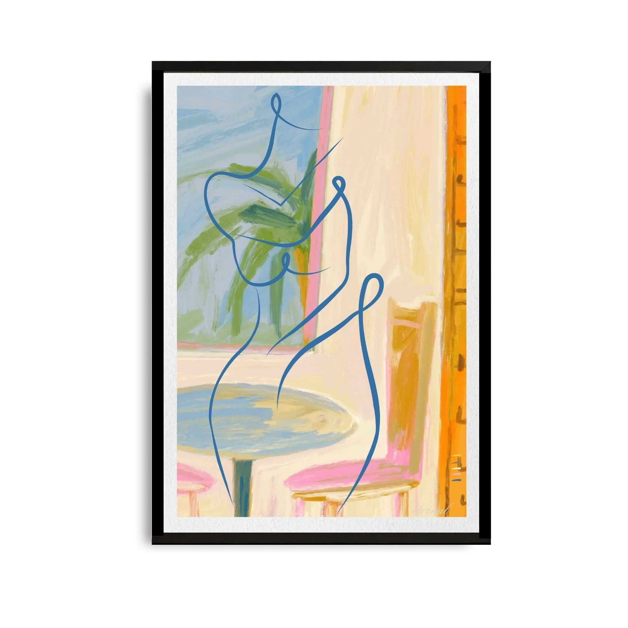 Nude Female with Summery Interior Art Print, Sydney Artist - Eternal Art Prints - Eternal Art & Design
