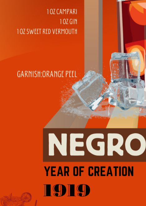 Negroni Cocktail Culture Wall Art Print, Eternal Art & Design - Eternal Art & Design
