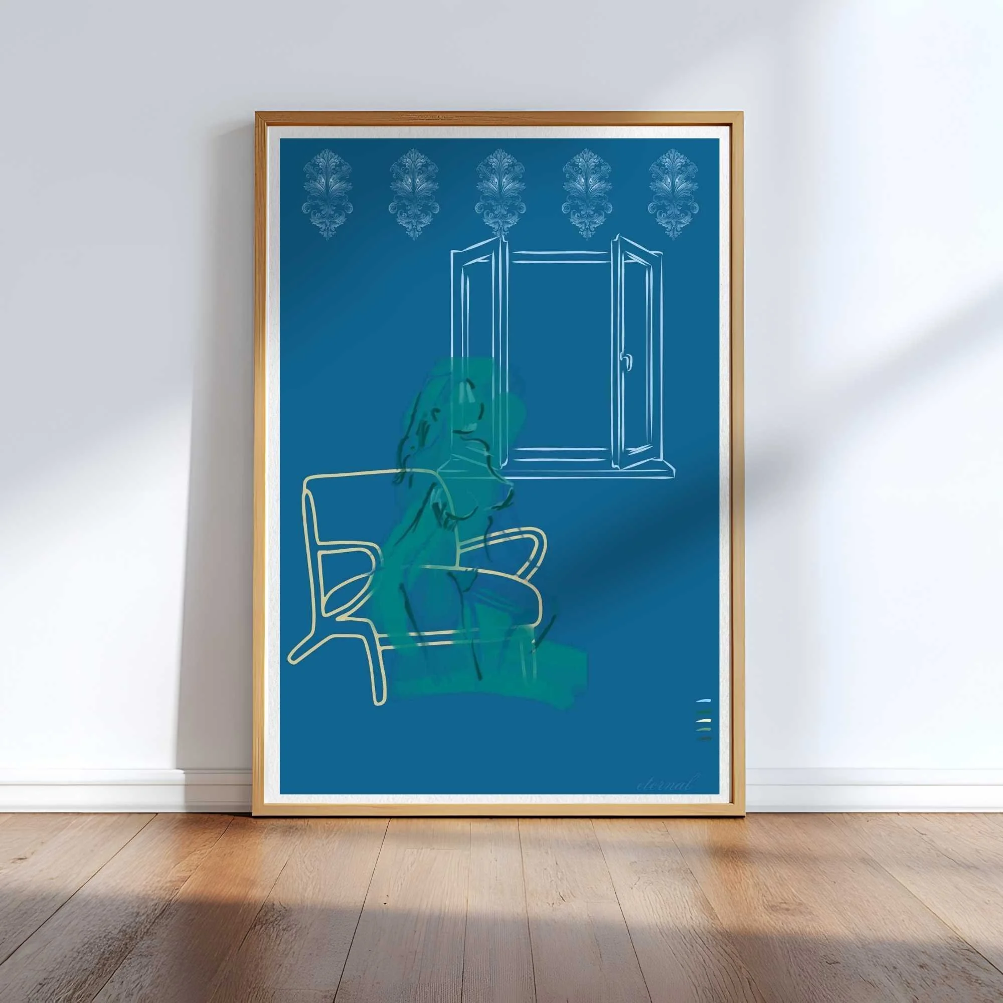 Female figure Nude in Window Wall Art Print, Sydney Artist - Eternal Art Prints