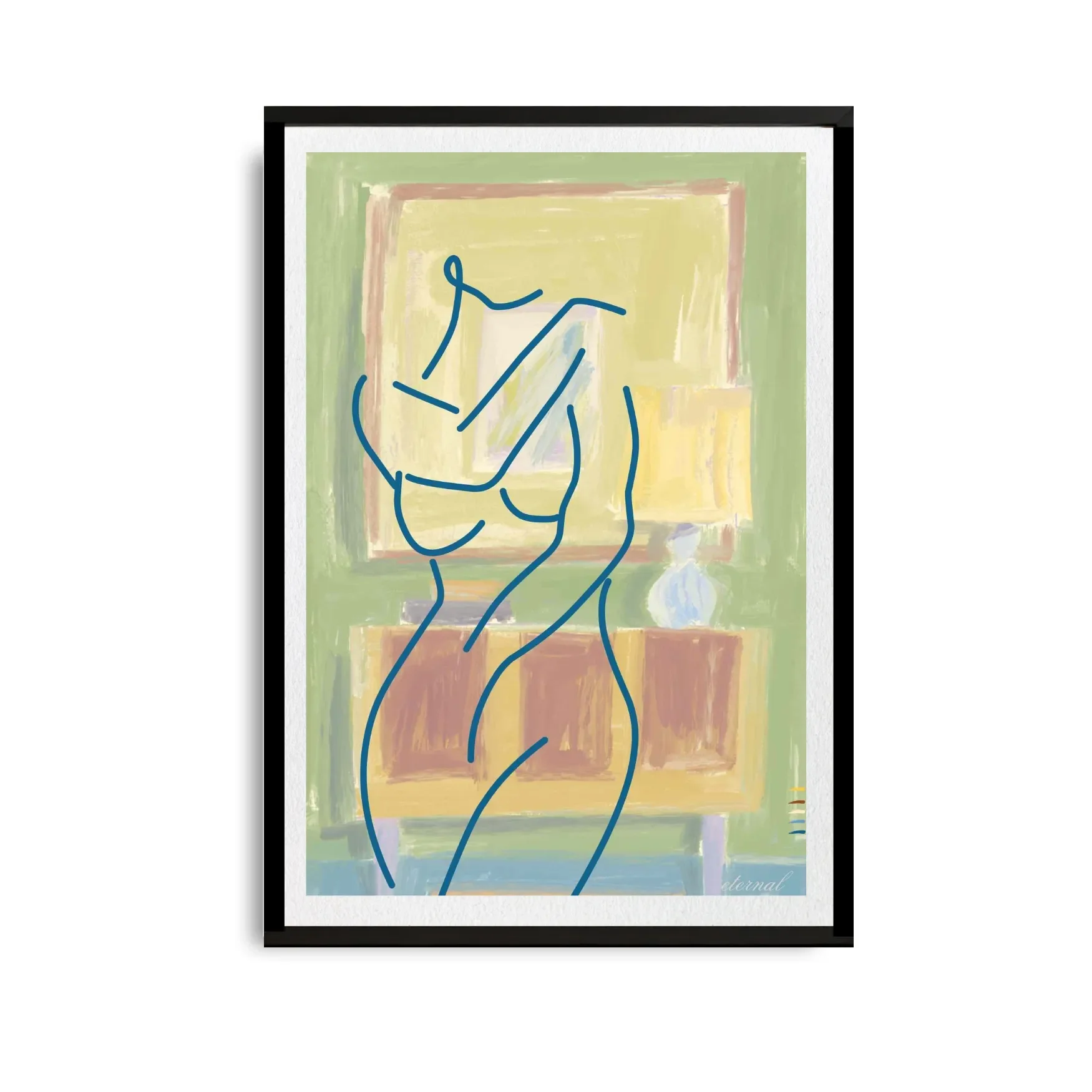 black framed figure print   . N10001_converted.webp